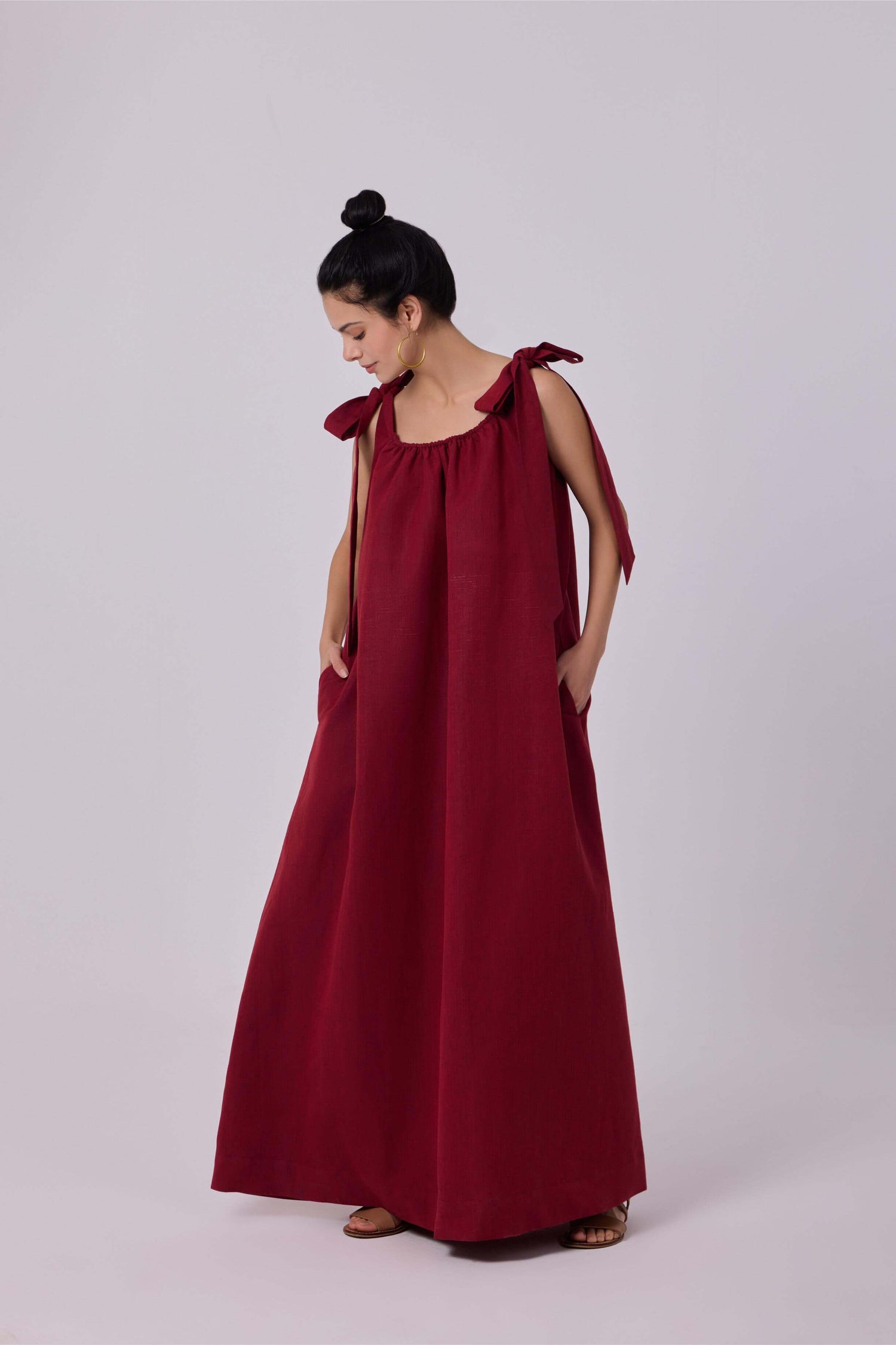 Nadia Linen Maxi Dress