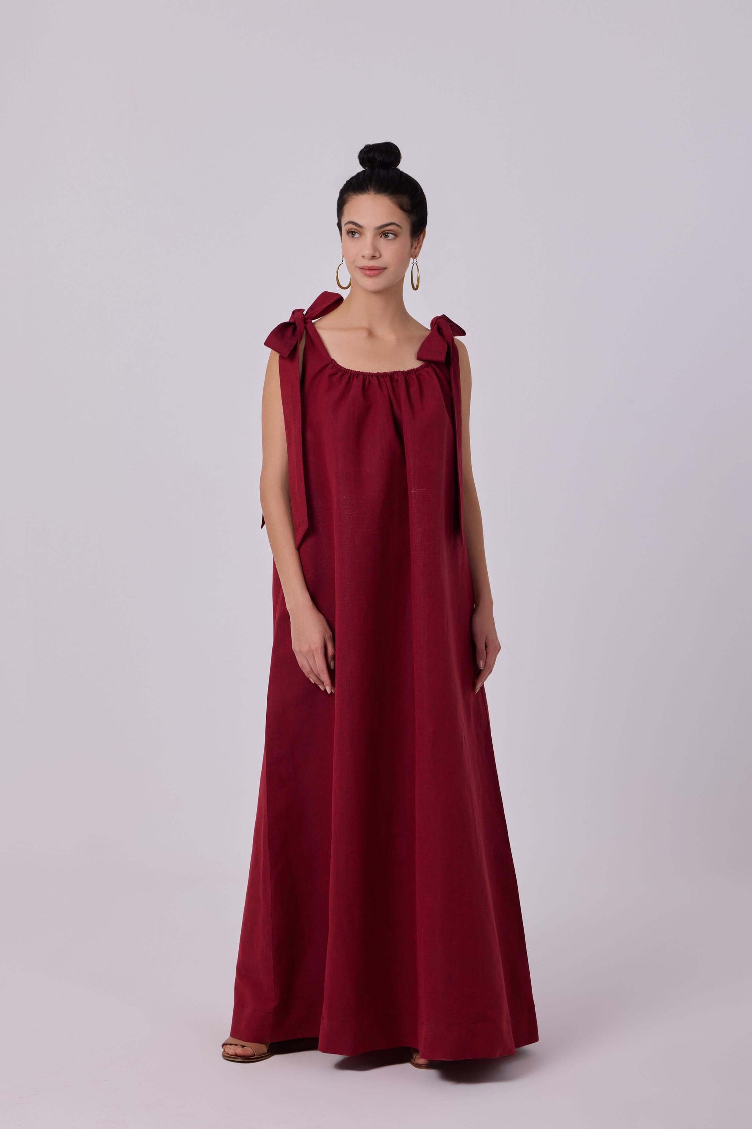 Nadia Linen Maxi Dress