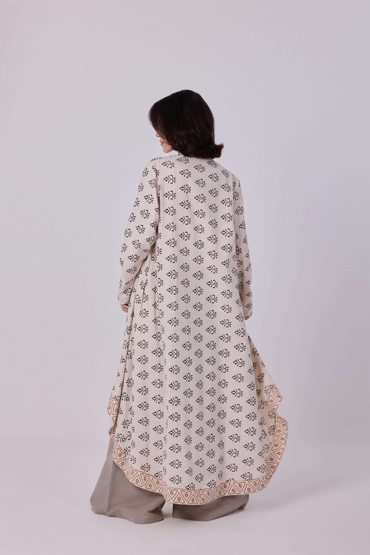 Selma Linen Motif Kimono