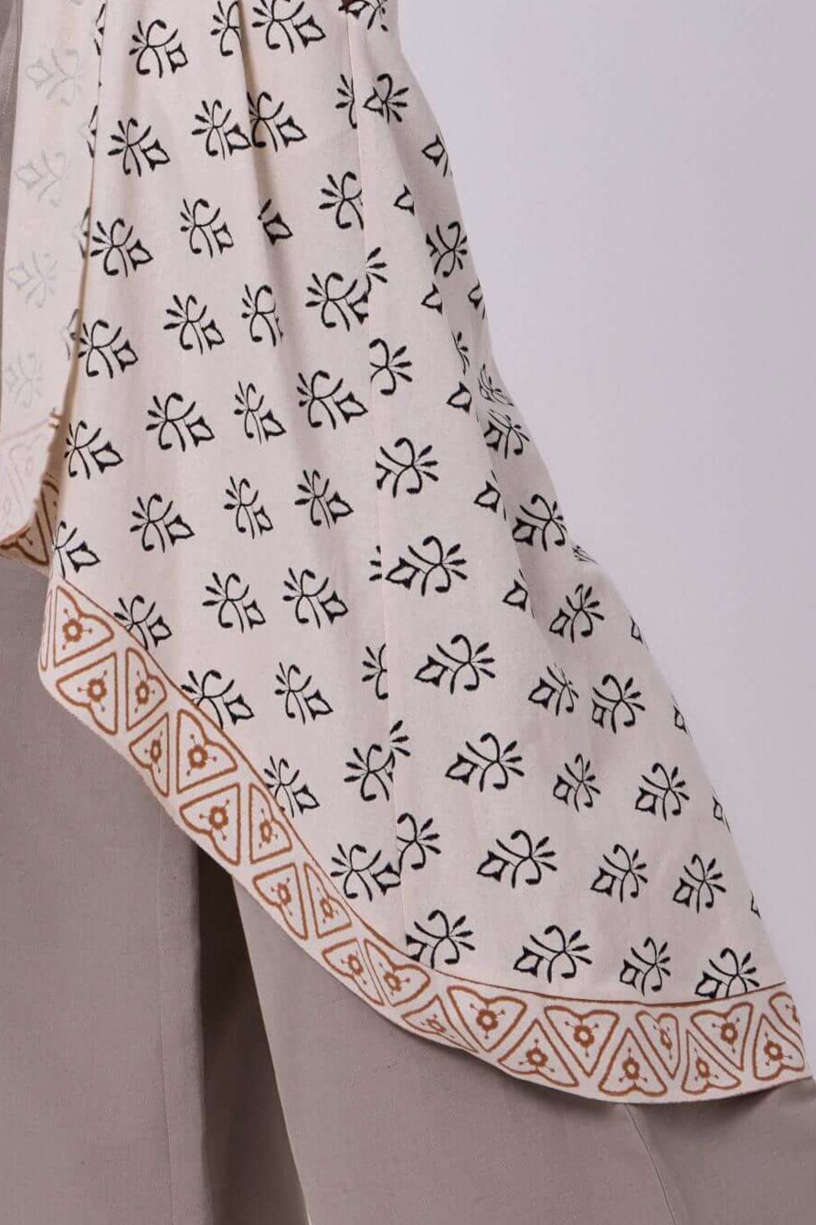 Selma Linen Motif Kimono
