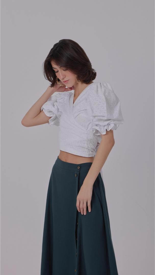 Nora Maxi Linen Dark Green Skirt