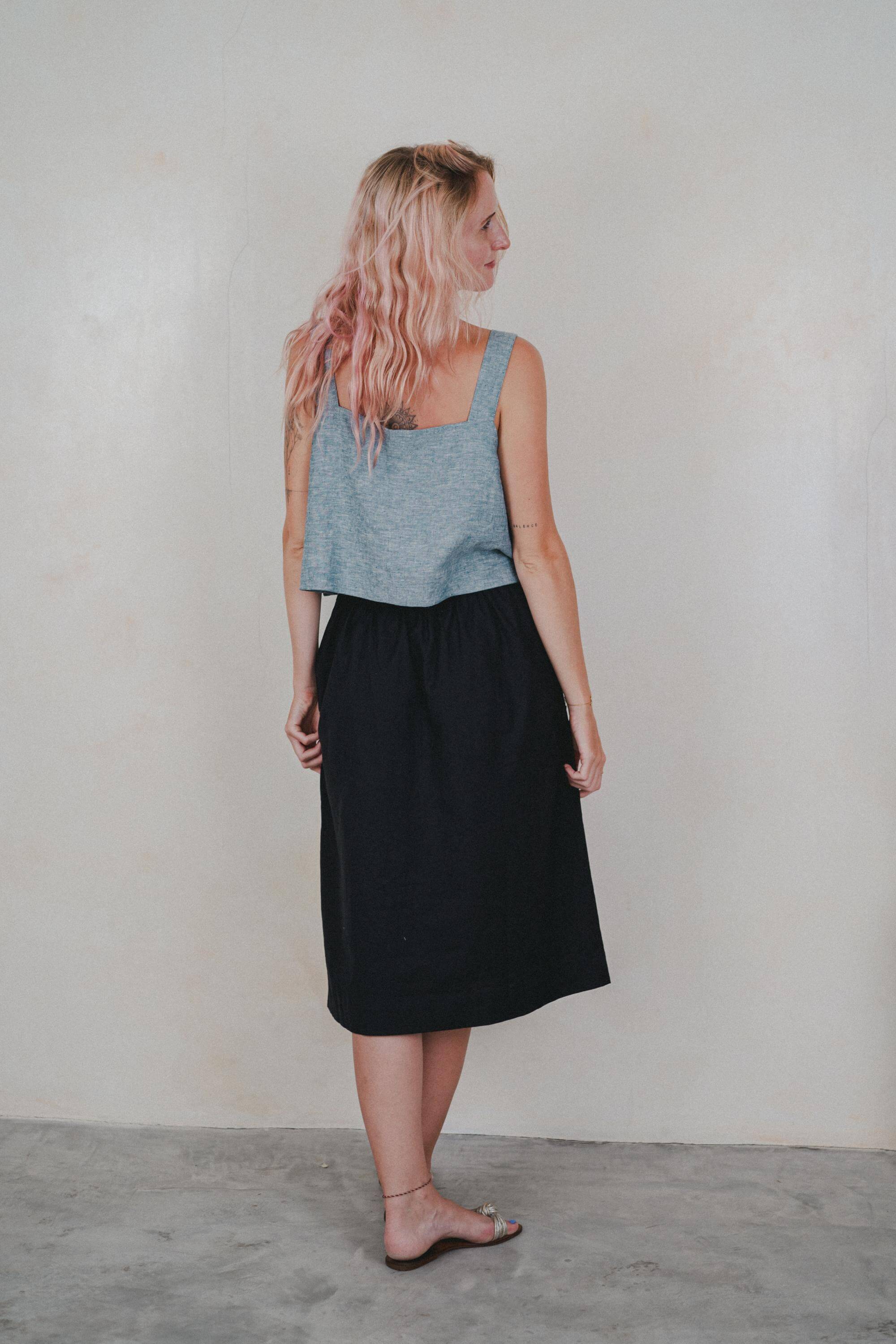 Lana Skirt Linen Cotton Blend