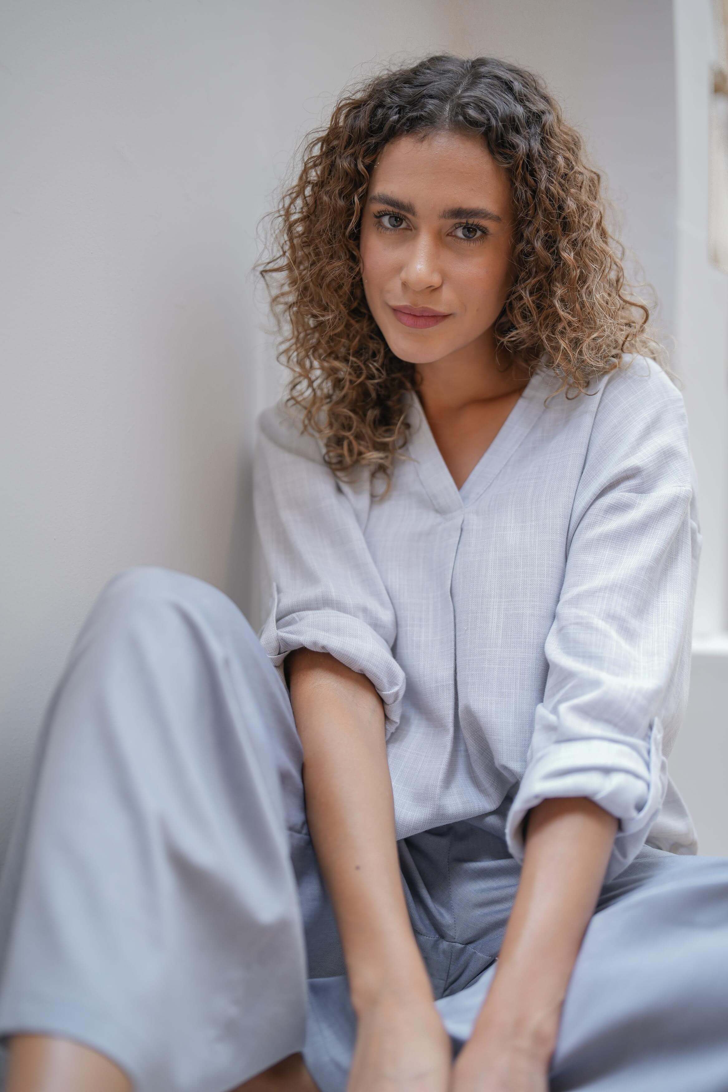Sunday Oversized Grey Plaid Shirt