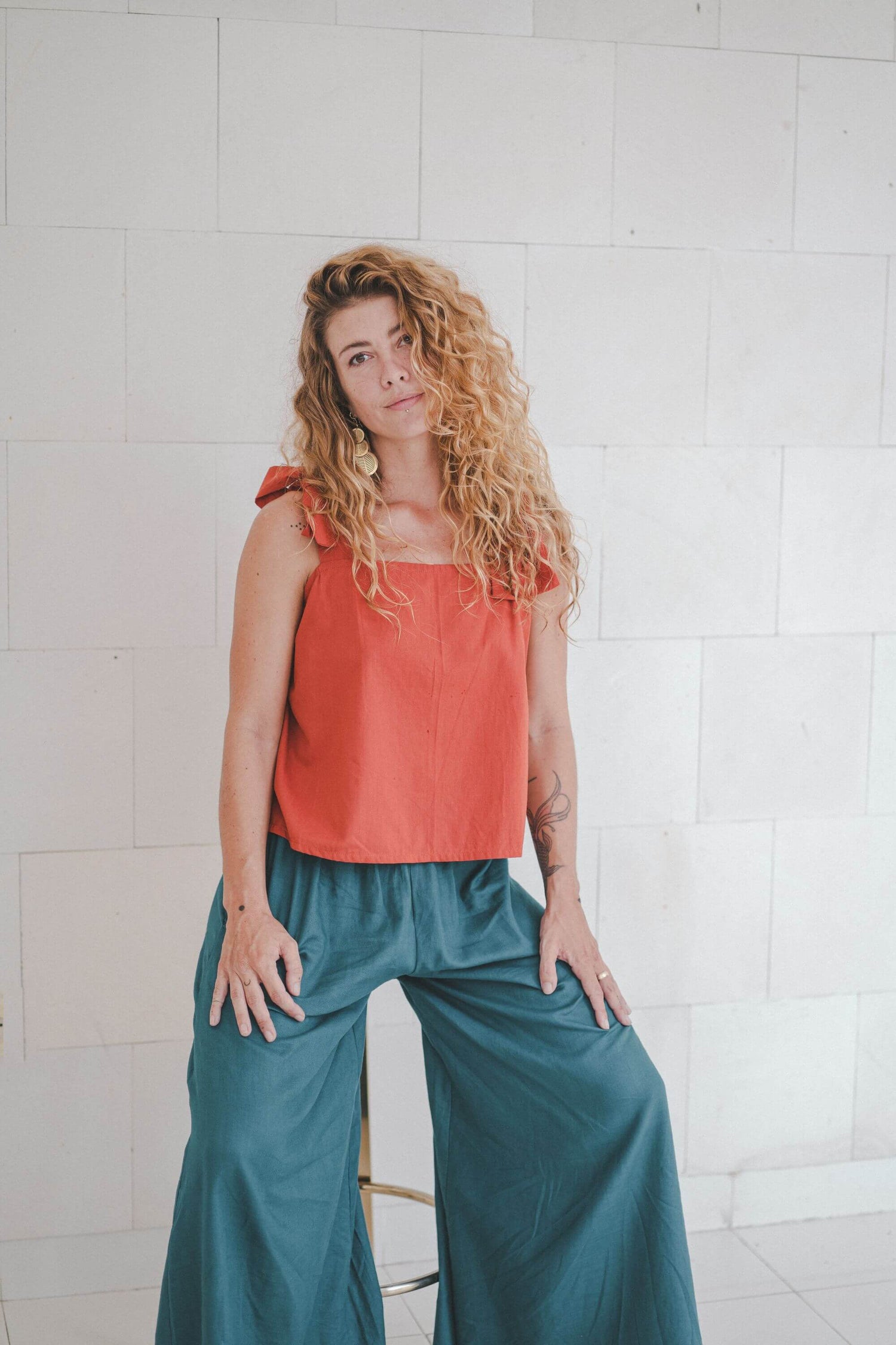 Ruffle Top Cotton 100%