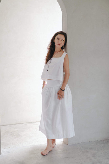 Lana Skirt Linen Cotton Blend