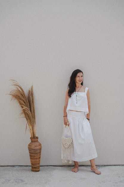 Lana Skirt Linen Cotton Blend