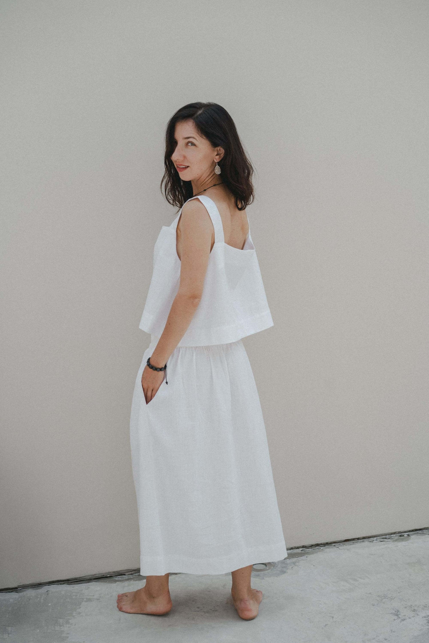Lana Skirt Linen Cotton Blend