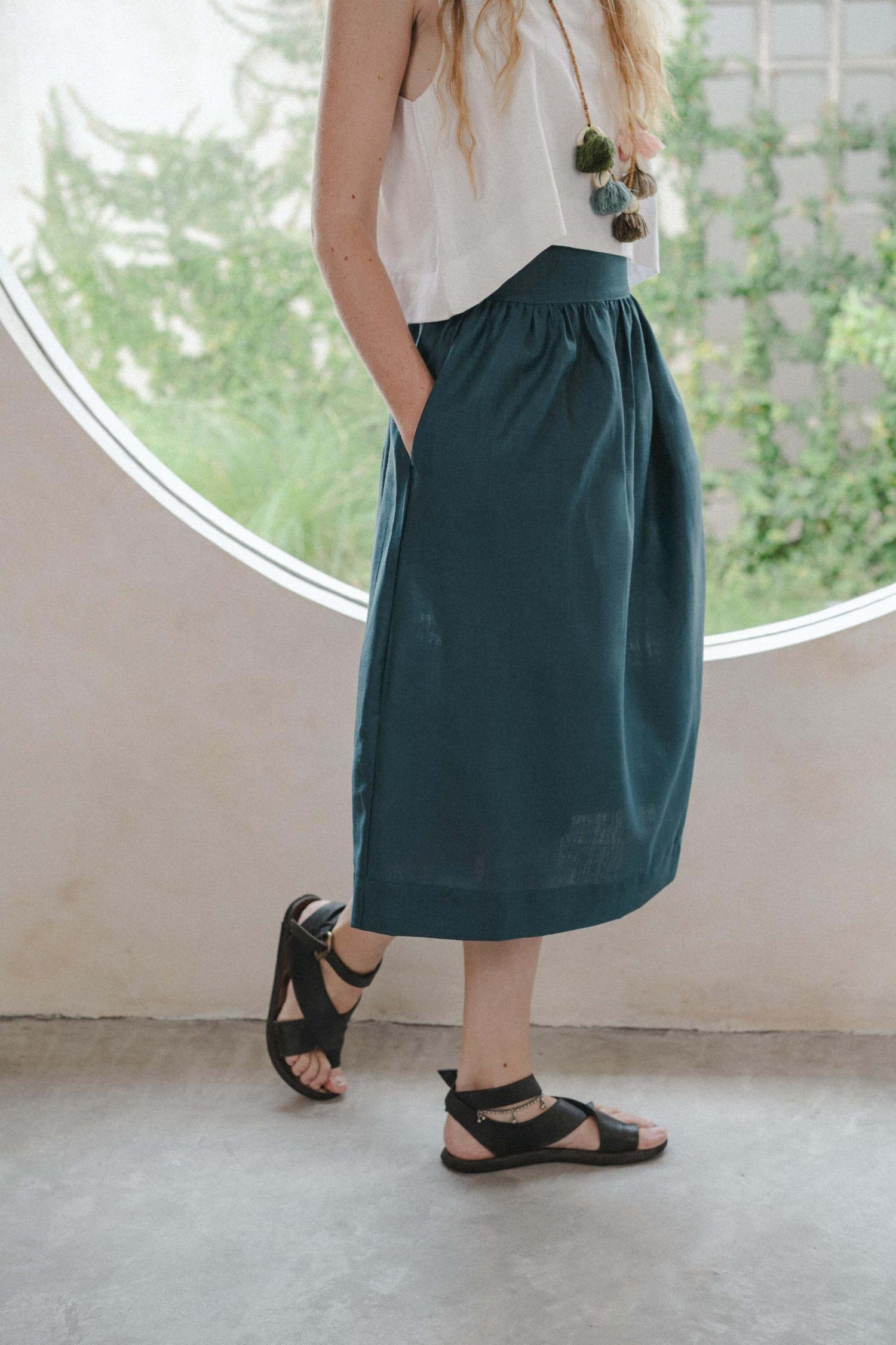 Lana Skirt Linen Cotton Blend