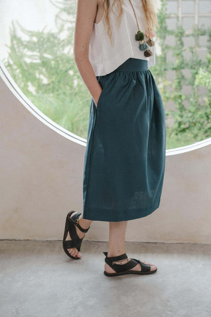 Lana Skirt Linen Cotton Blend