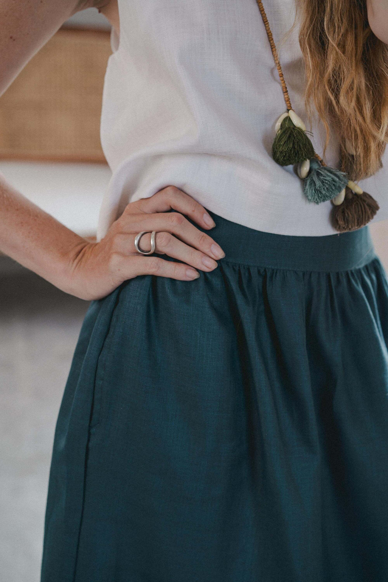Lana Skirt Linen Cotton Blend
