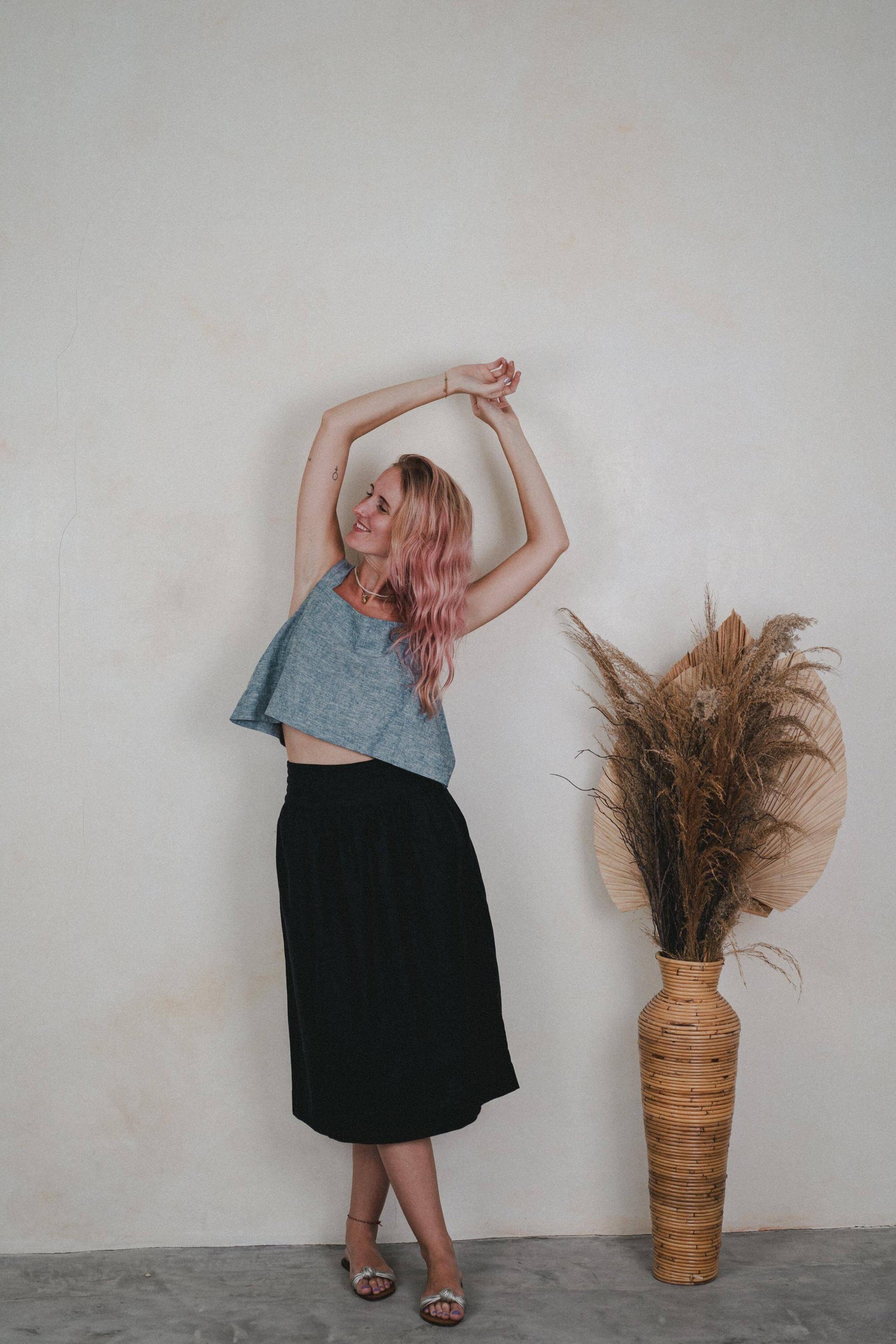 Lana Skirt Linen Cotton Blend