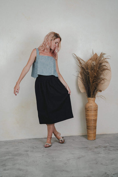 Lana Skirt Linen Cotton Blend
