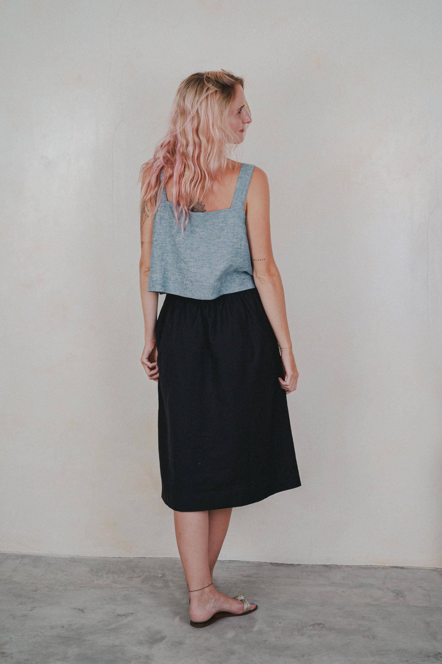 Lana Skirt Linen Cotton Blend