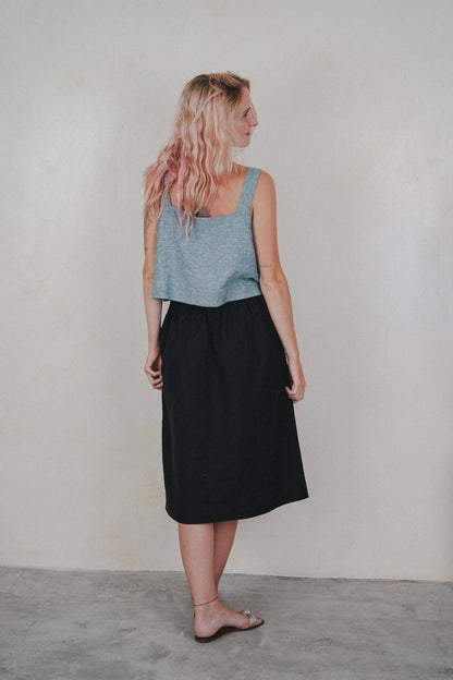 Lana Skirt Linen Cotton Blend