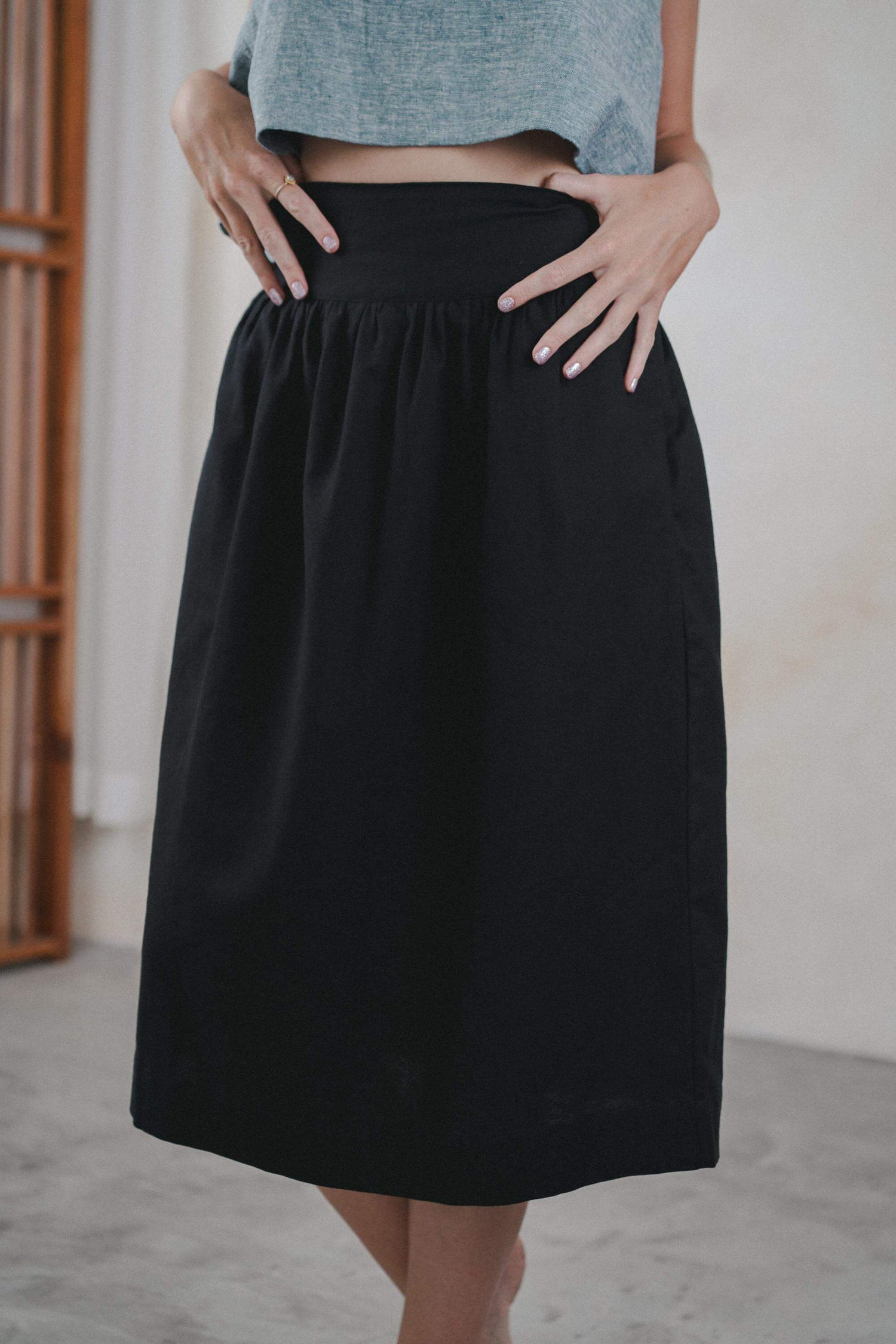 Lana Skirt Linen Cotton Blend