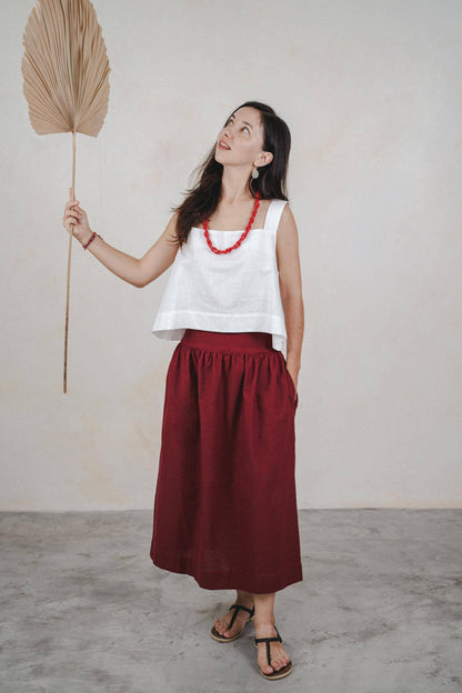 Lana Skirt Linen Cotton Blend