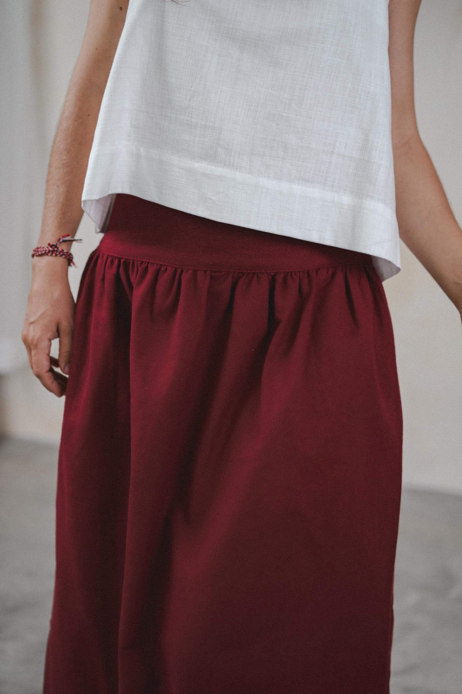 Lana Skirt Linen Cotton Blend