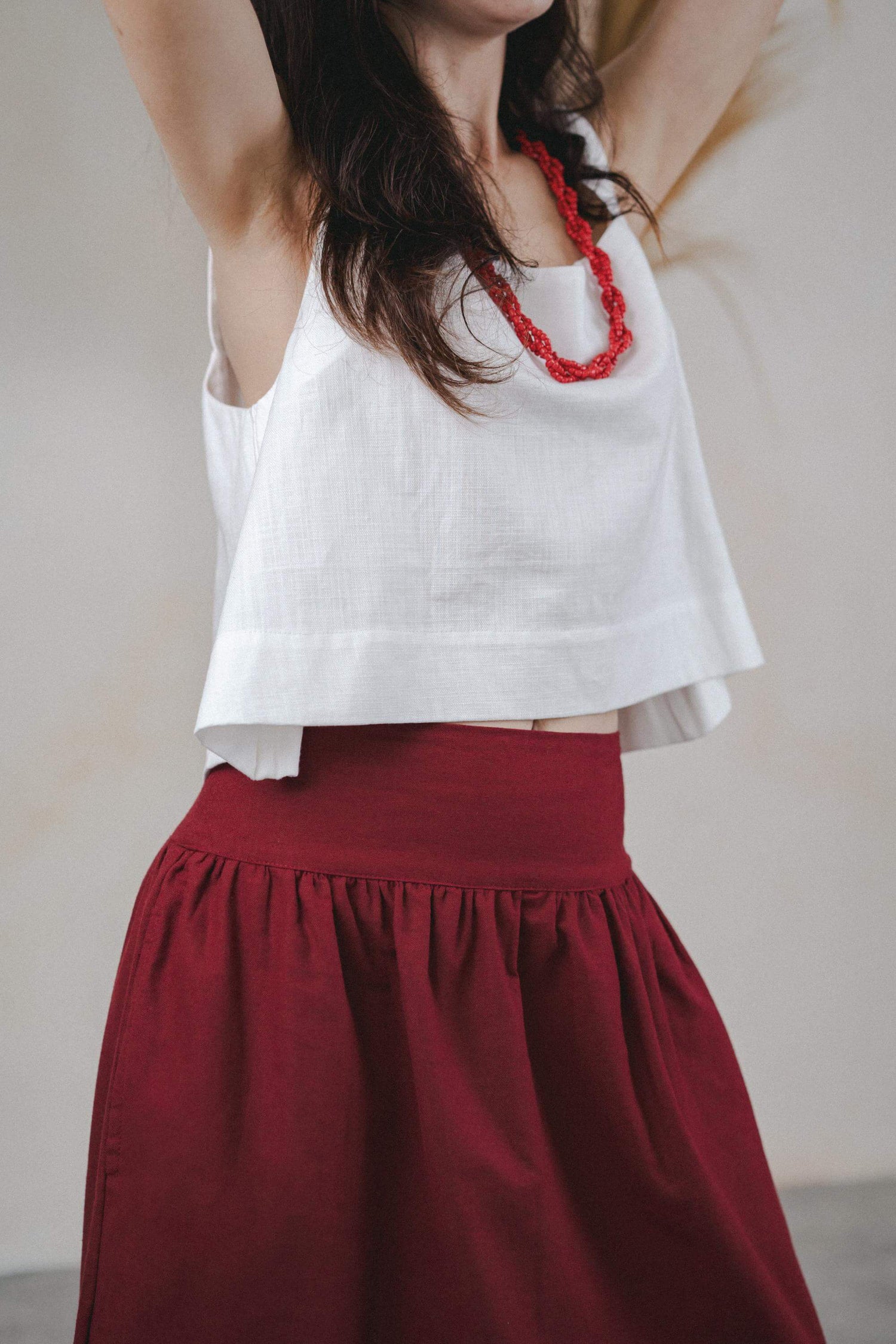 Lana Skirt Linen Cotton Blend