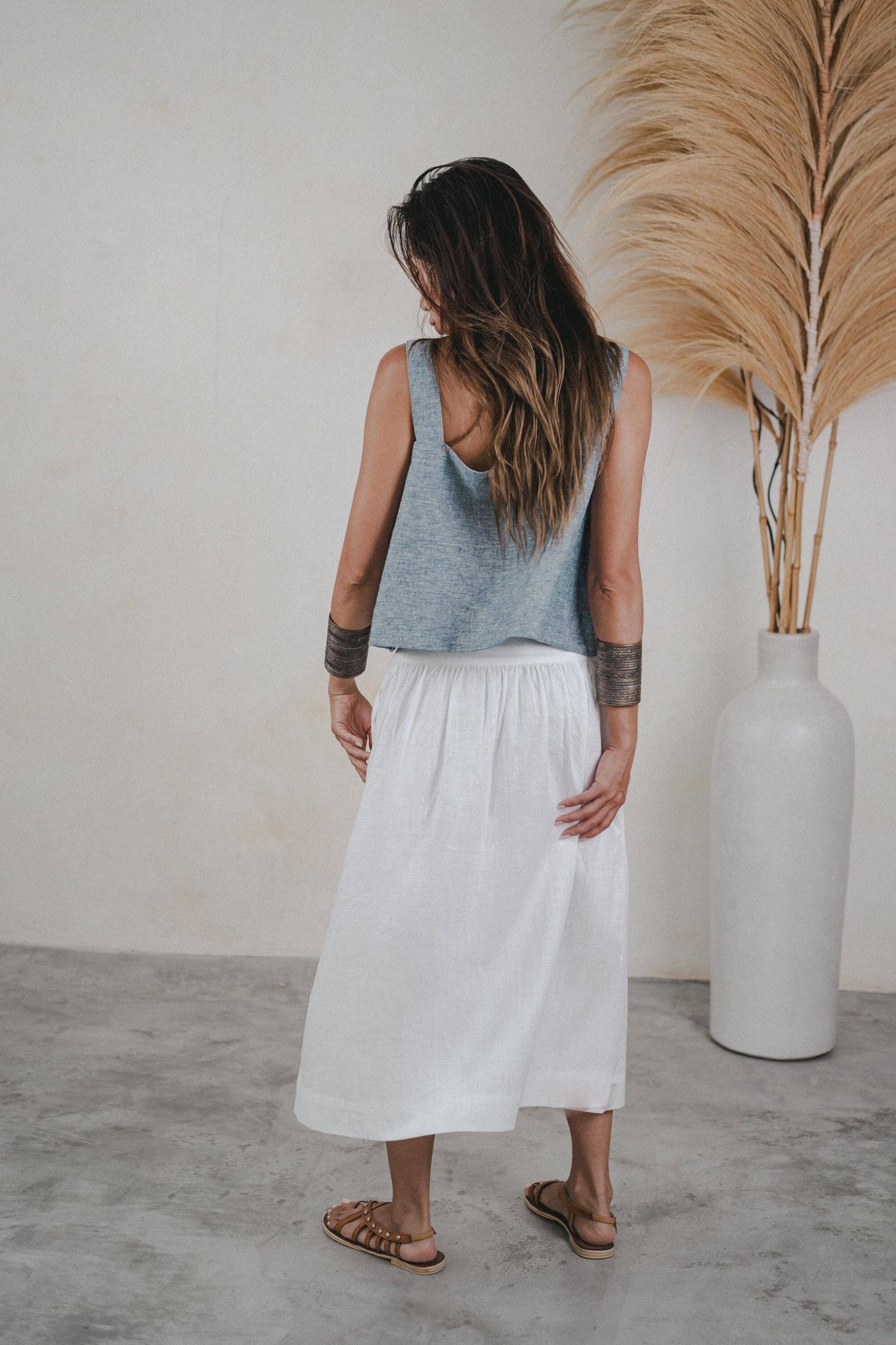Lana Skirt Linen Cotton Blend
