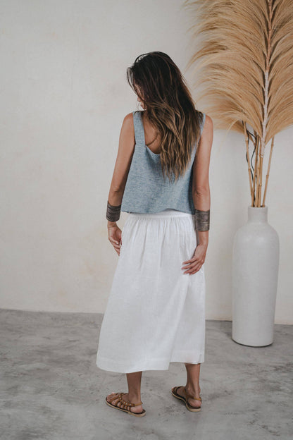 Lana Skirt Linen Cotton Blend