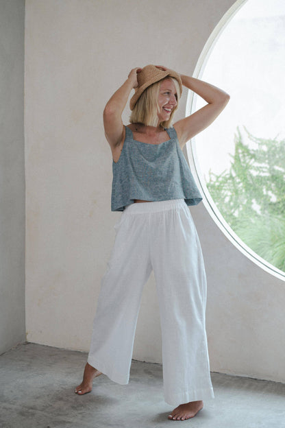 Essential Straight Leg Pants White