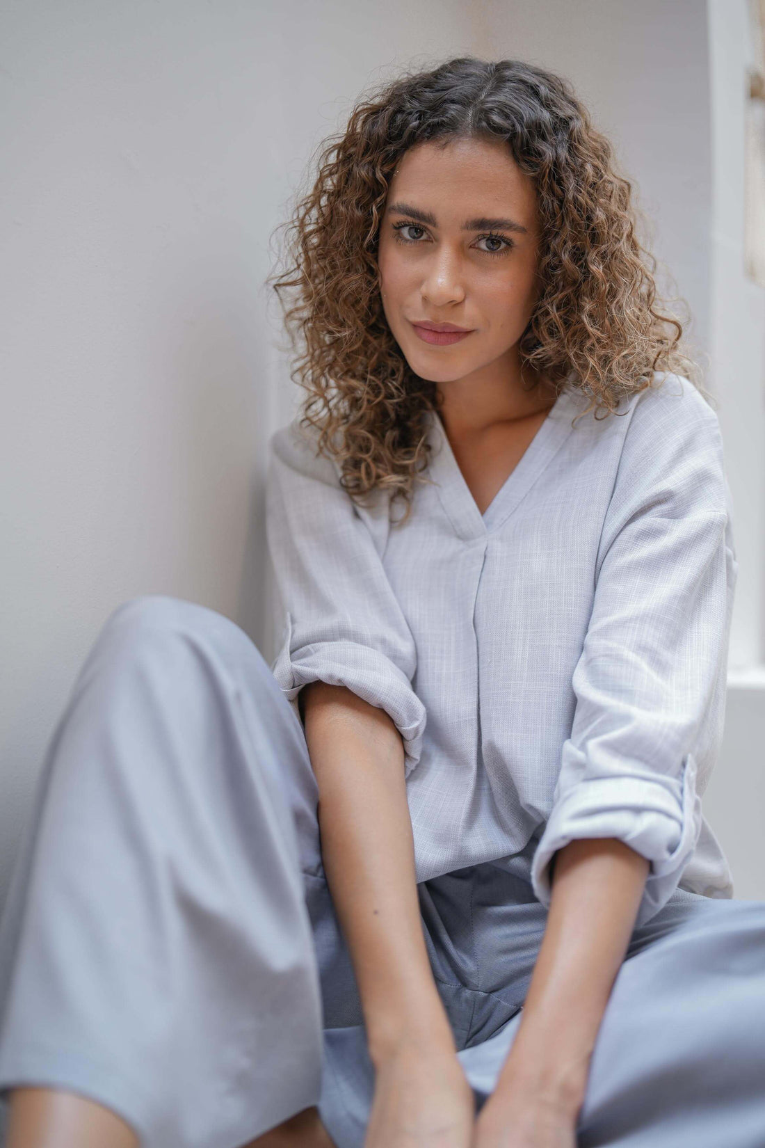 Sunday Oversized Grey Plaid Shirt