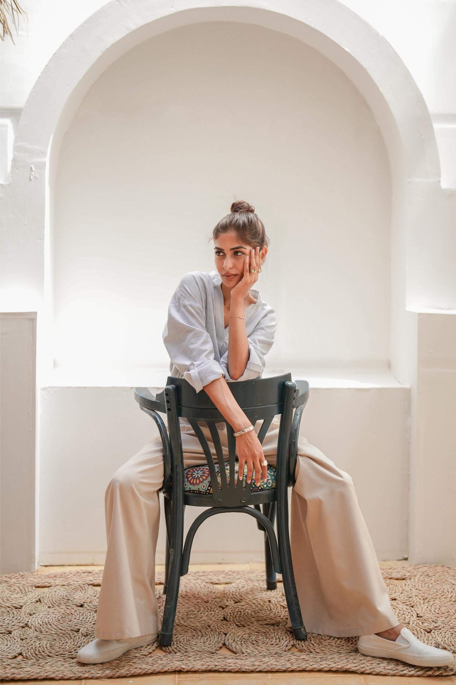 City Flow Wide Leg Pants Beige