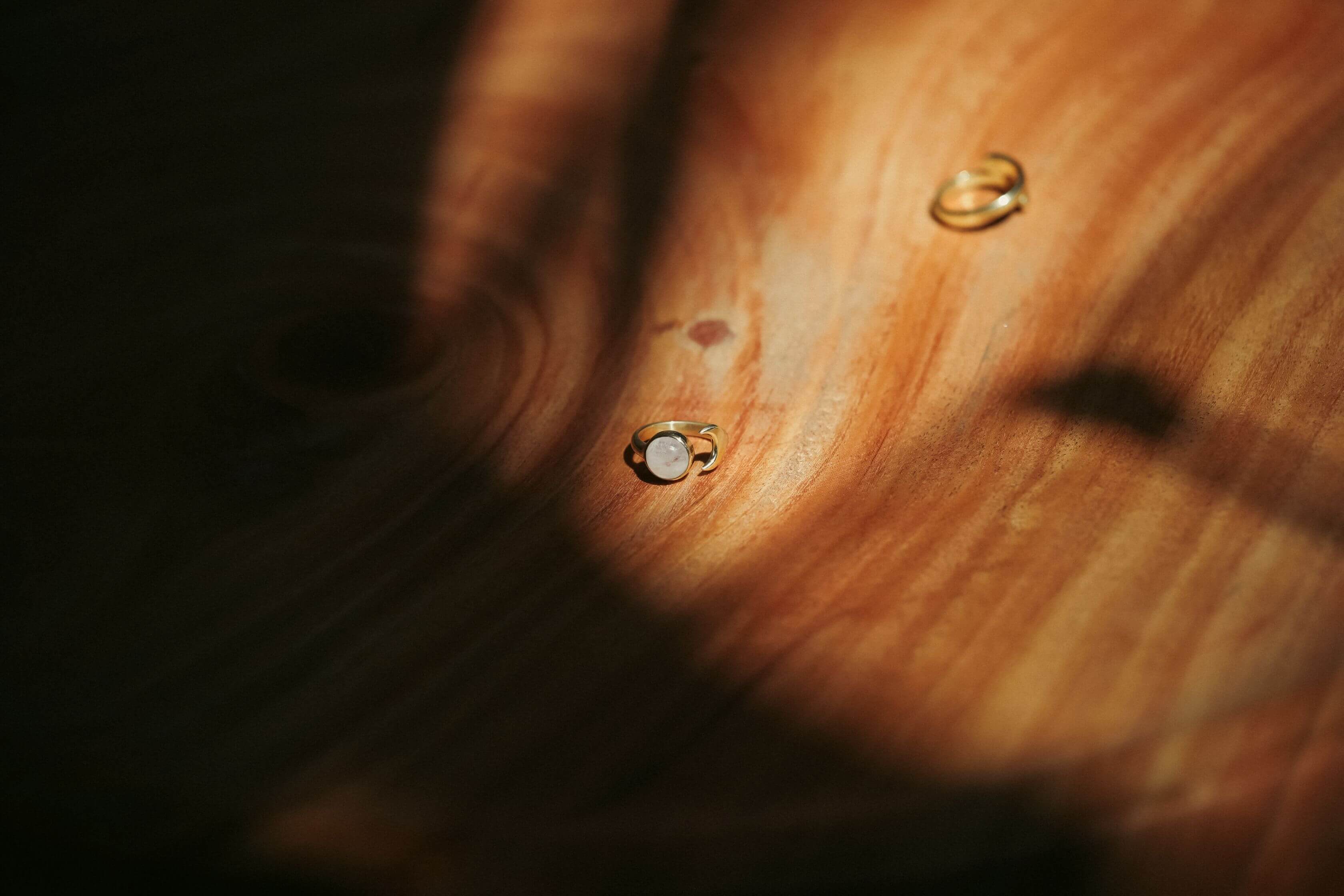 Crescent Moon Ring Brass