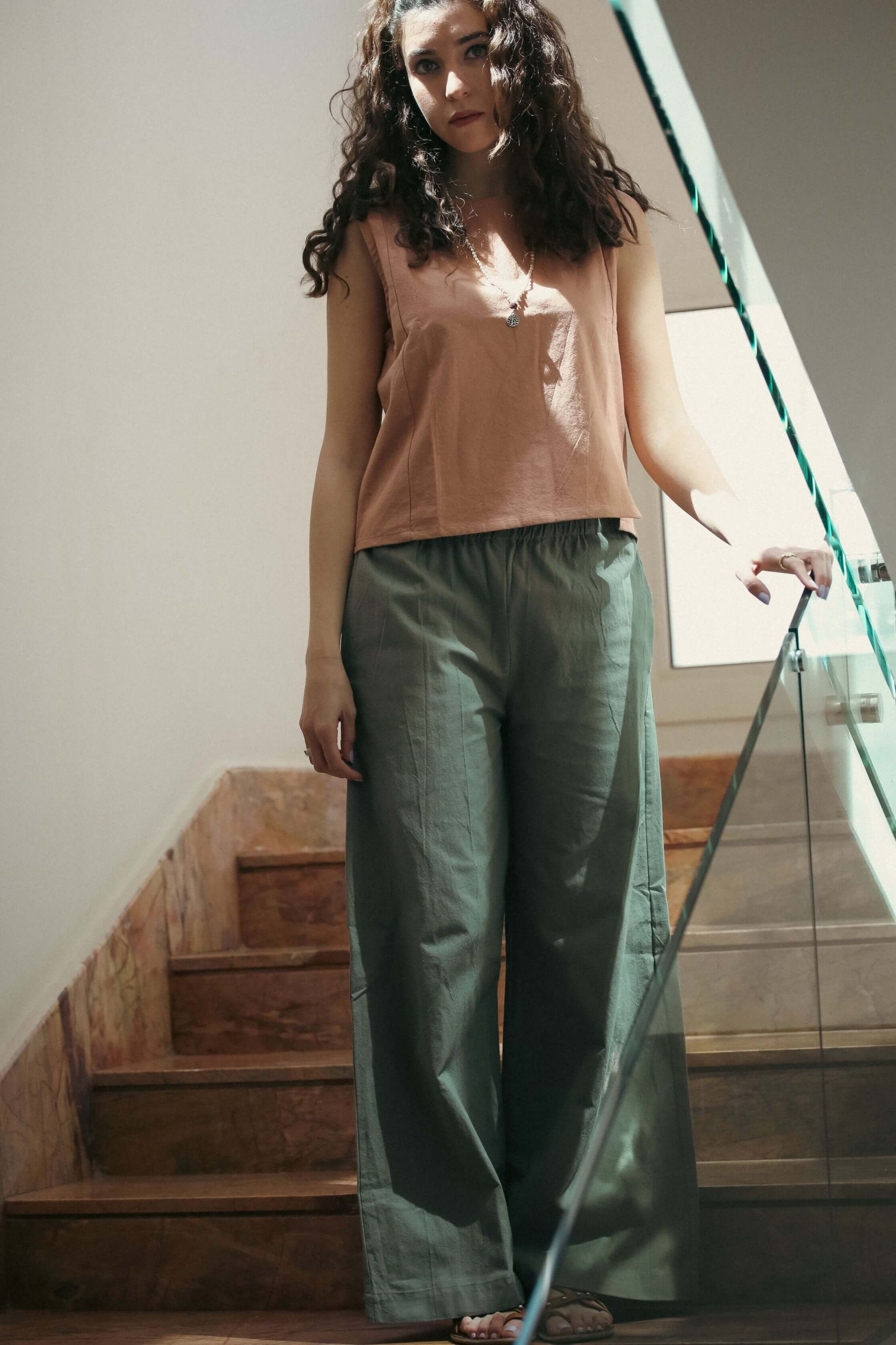 Lush Wide-Leg Pants 100% Cotton