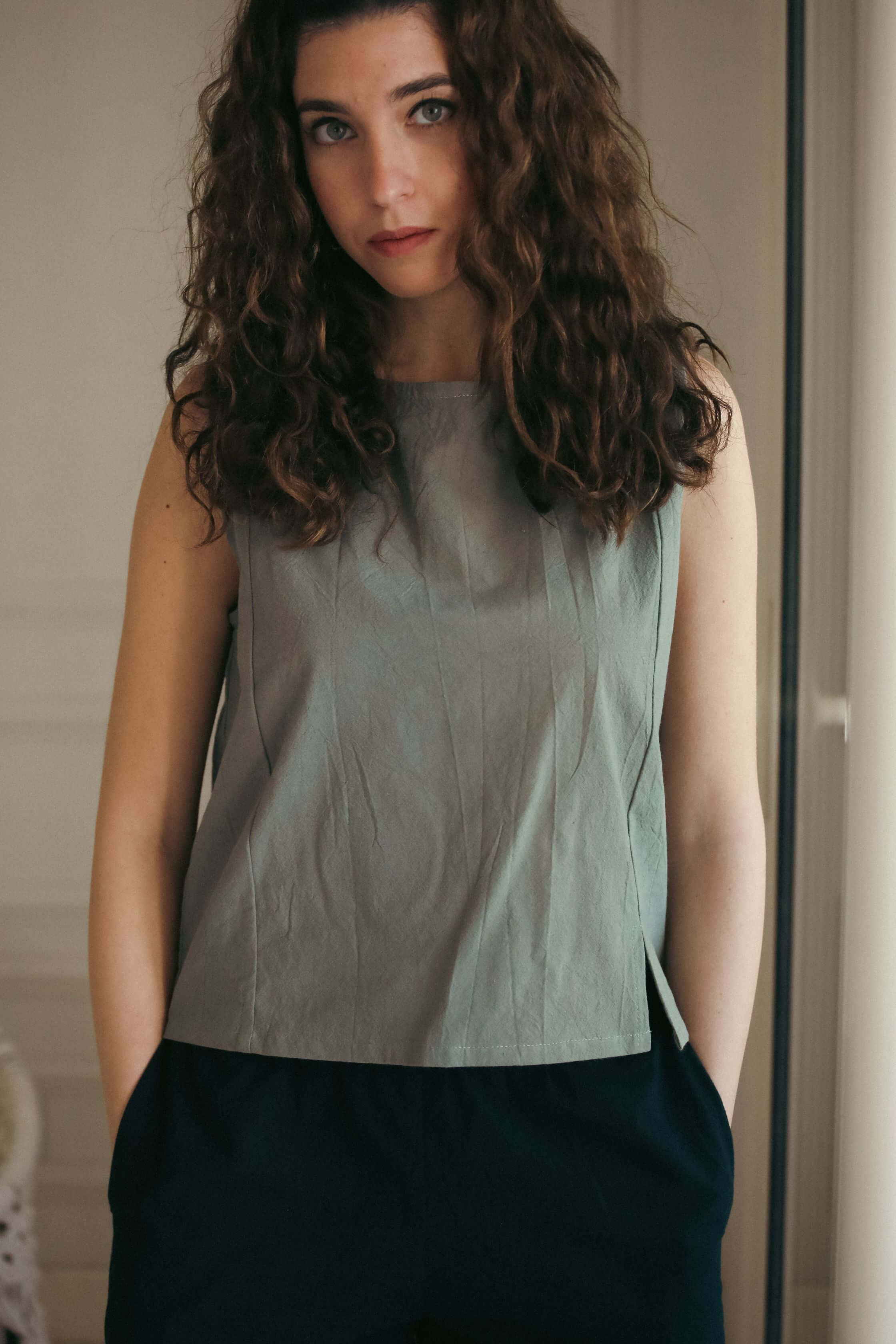 Indie Top 100% Cotton - Sage