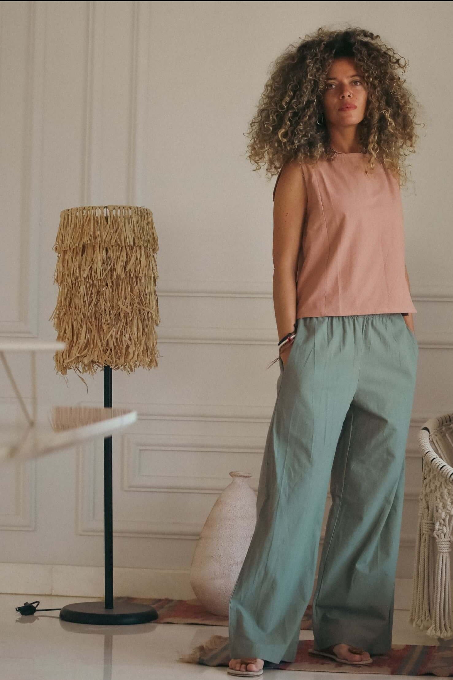 Lush Wide-Leg Pants 100% Cotton