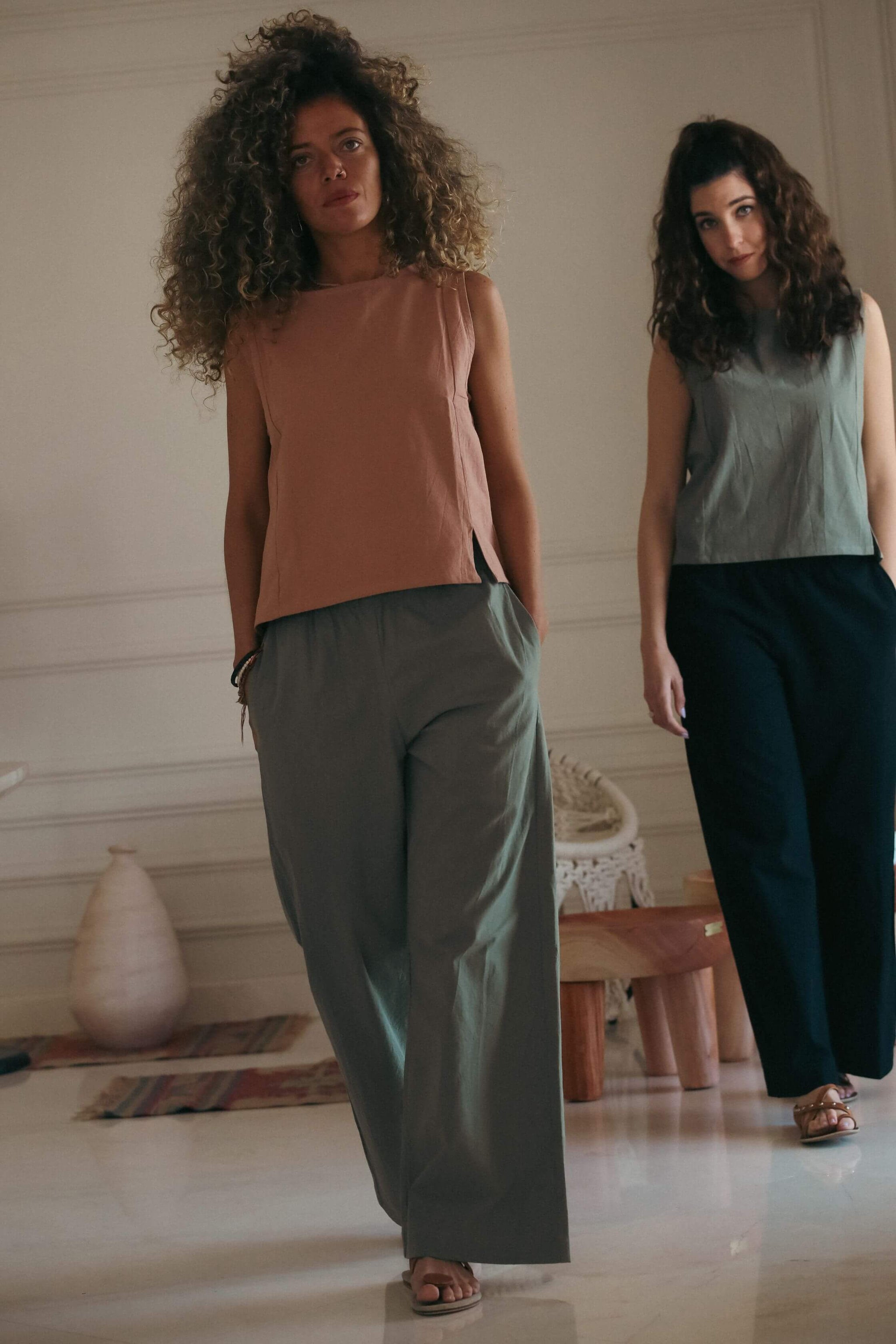 Lush Wide-Leg Pants 100% Cotton