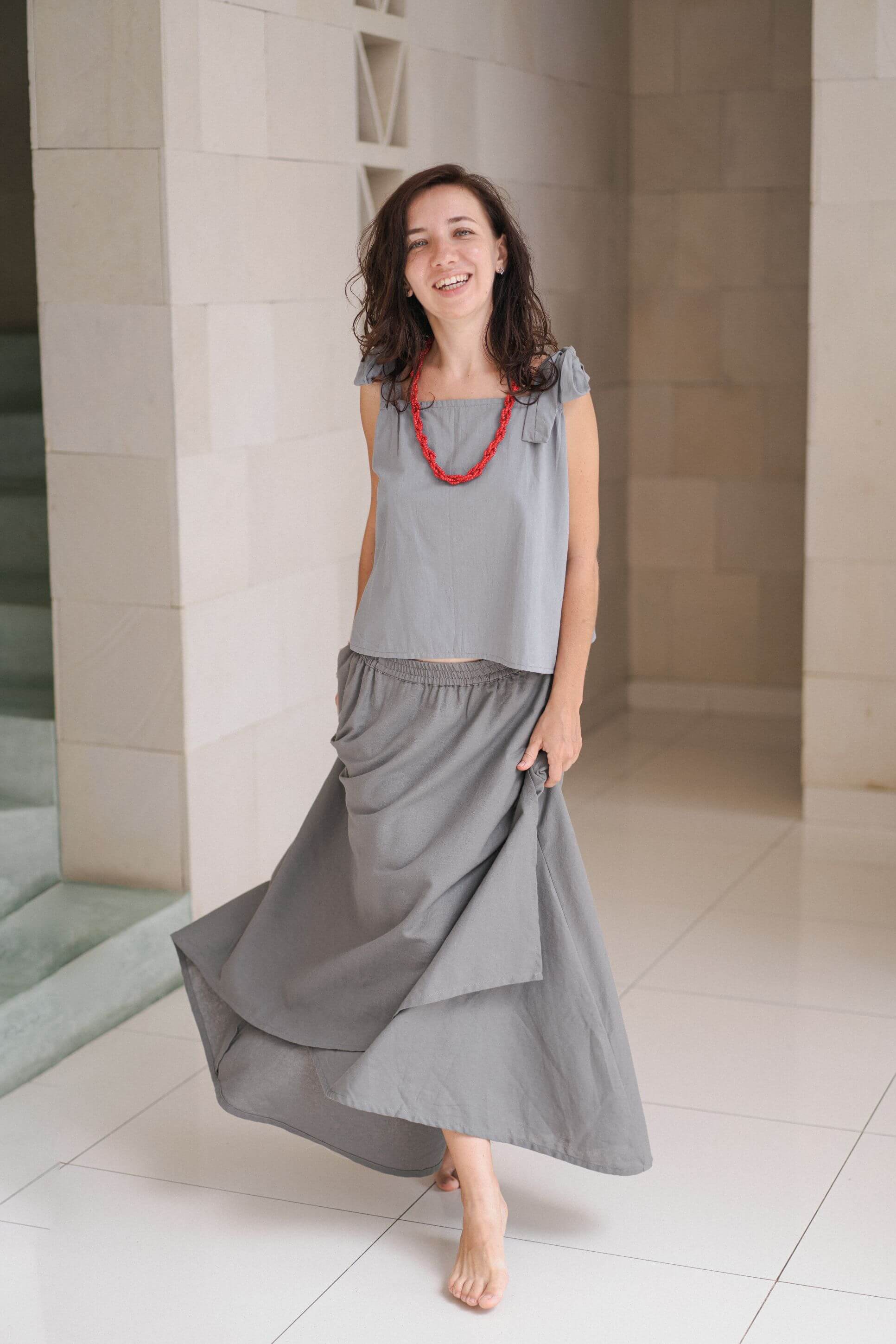 Louren Skirt Linen Cotton Blend