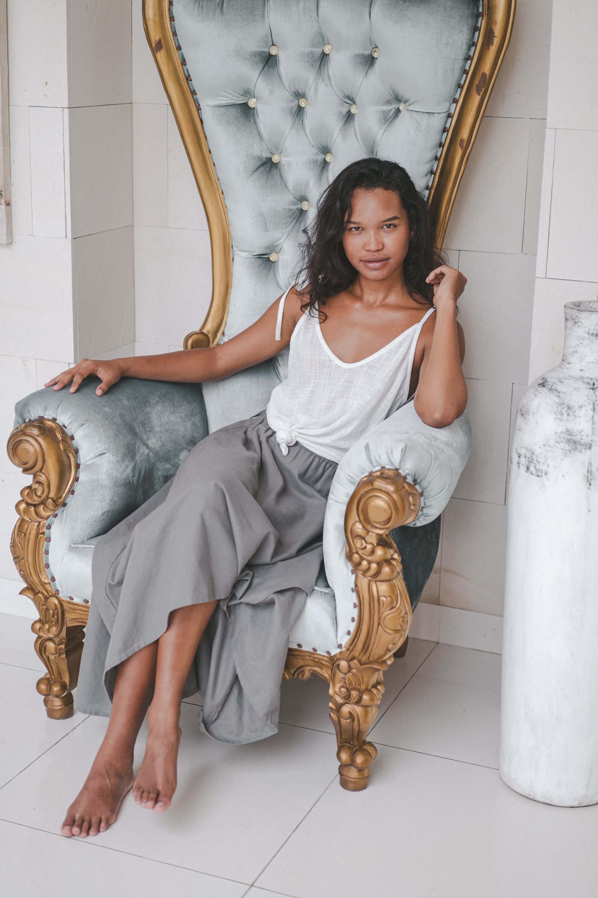 Louren Skirt Linen Cotton Blend