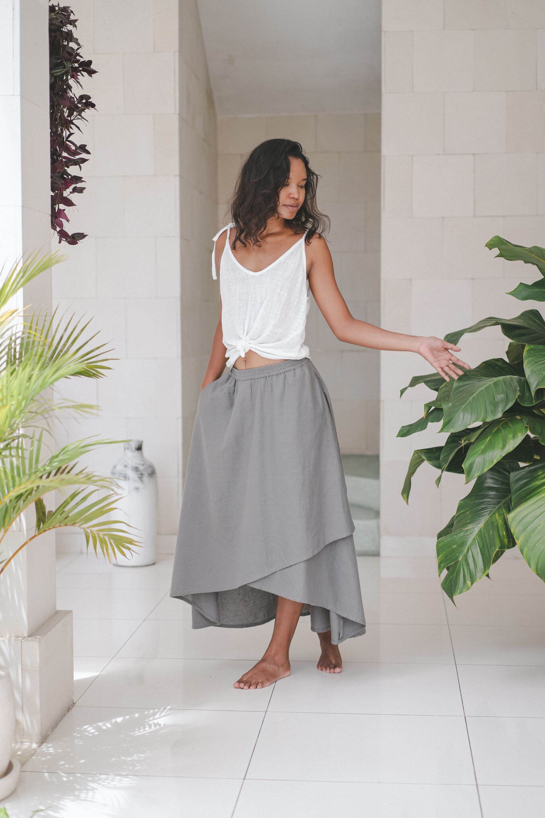 Louren Skirt Linen Cotton Blend