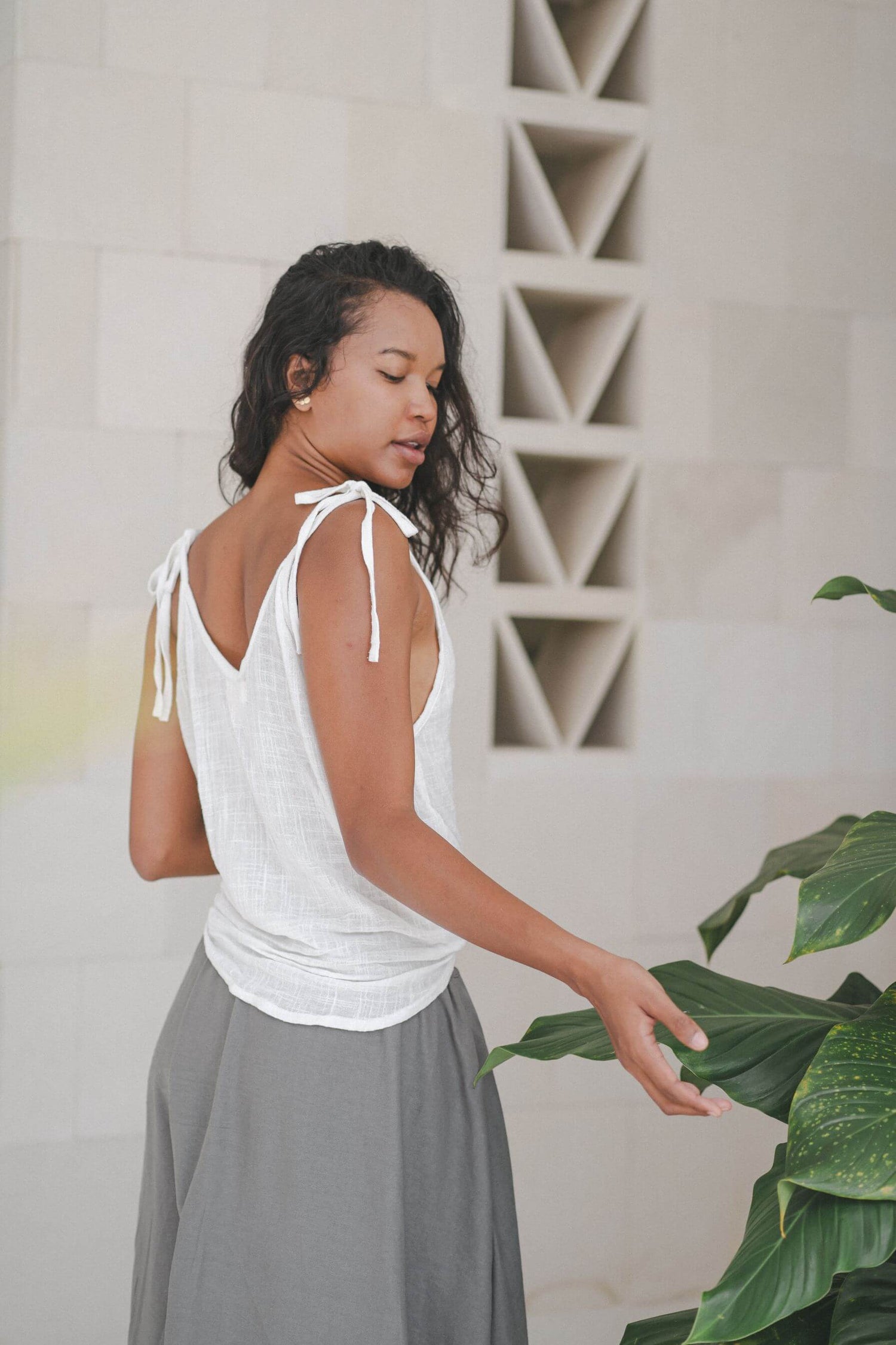 V Shape Top 100% Cotton