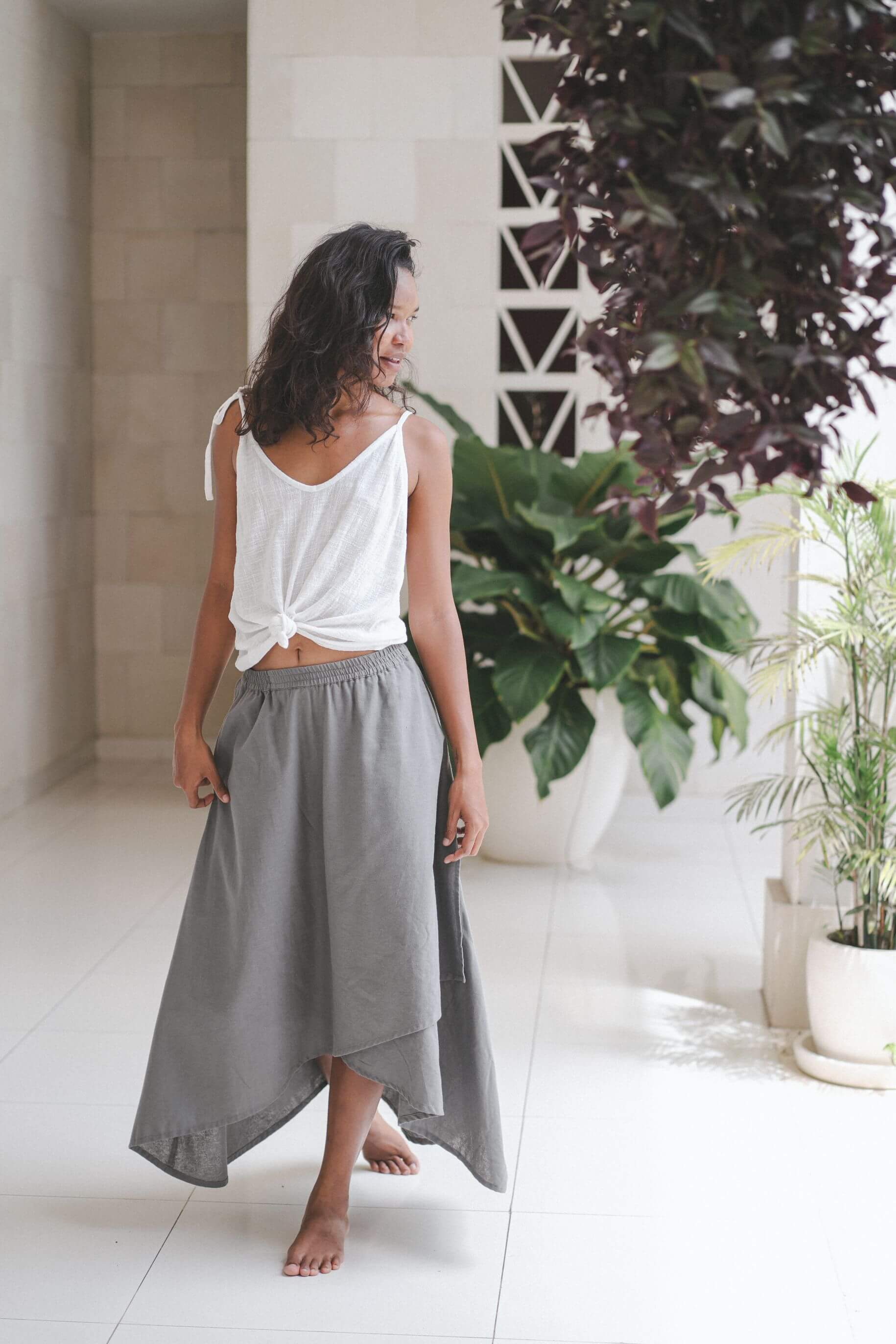 Louren Skirt Linen Cotton Blend