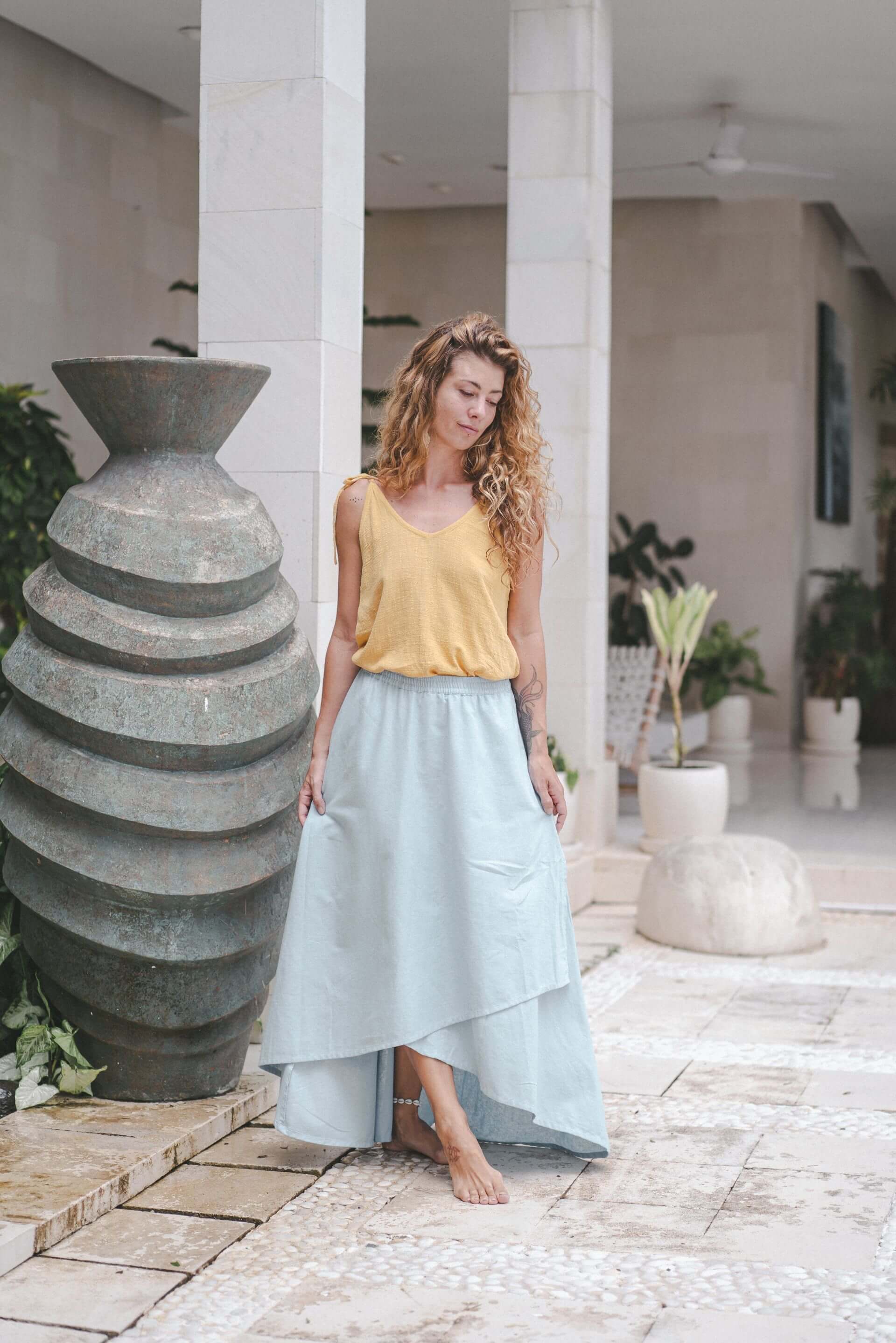 Louren Skirt Linen Cotton Blend