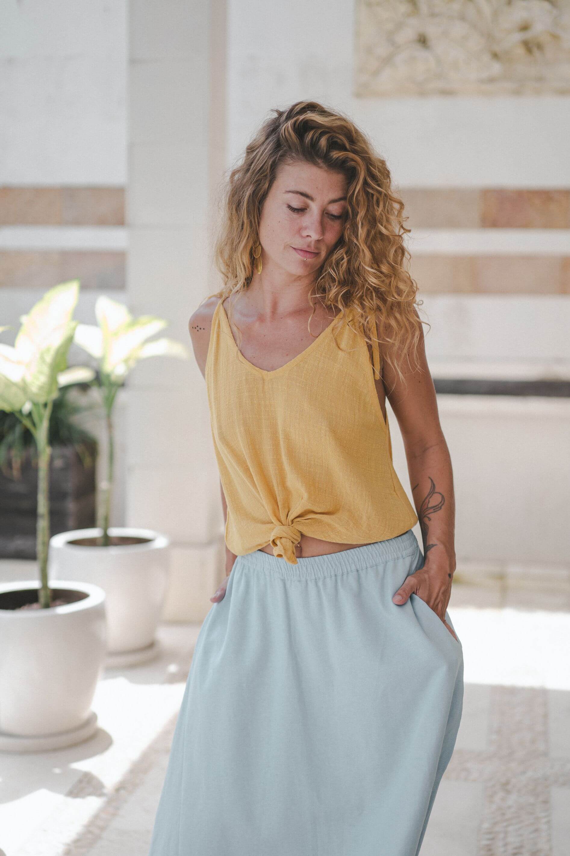 Louren Skirt Linen Cotton Blend