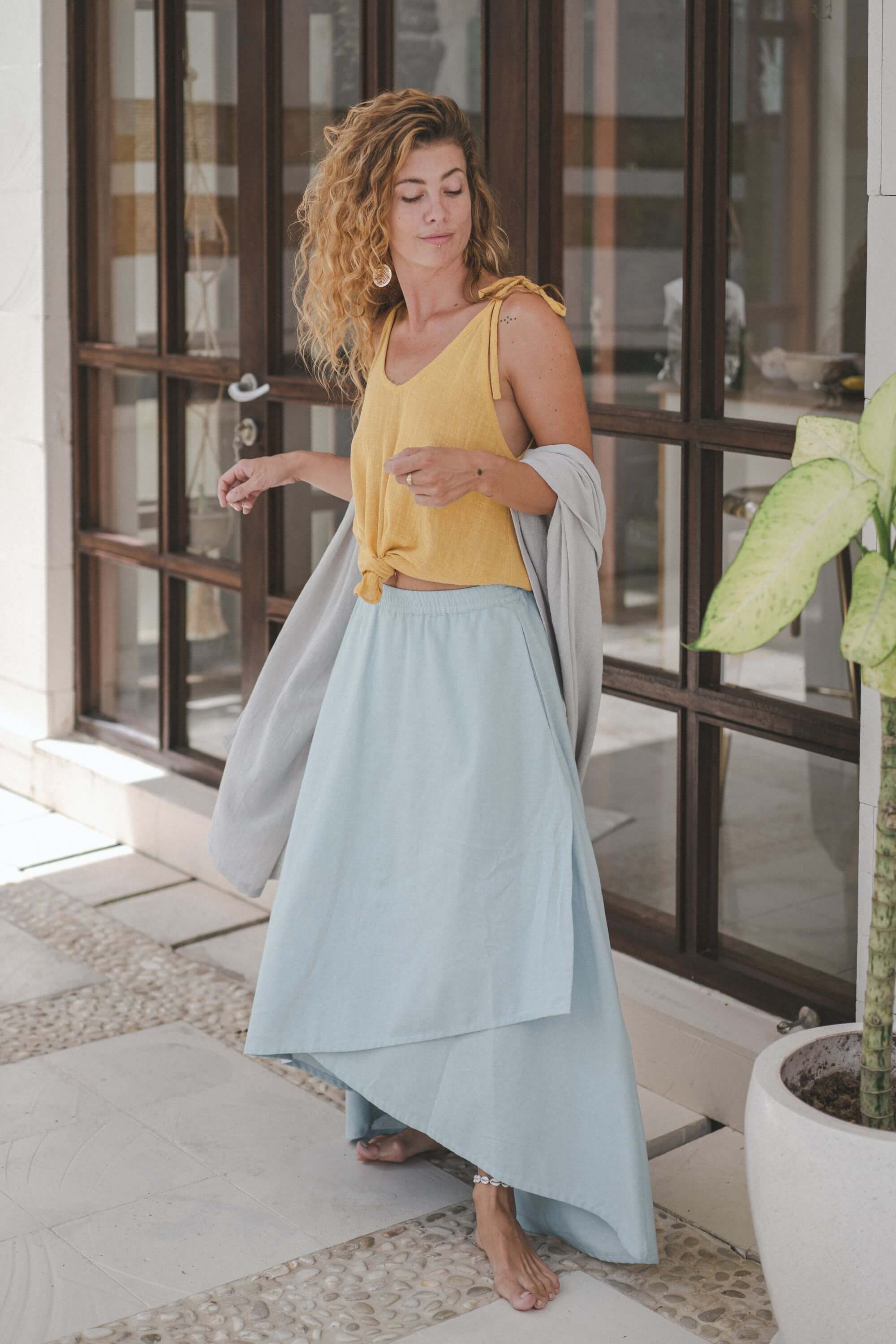 Louren Skirt Linen Cotton Blend