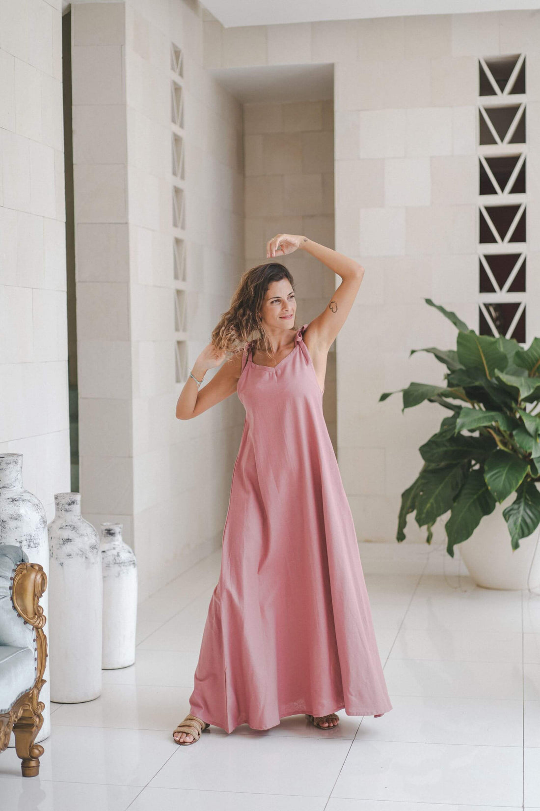 Lola Dress Linen Cotton Blend
