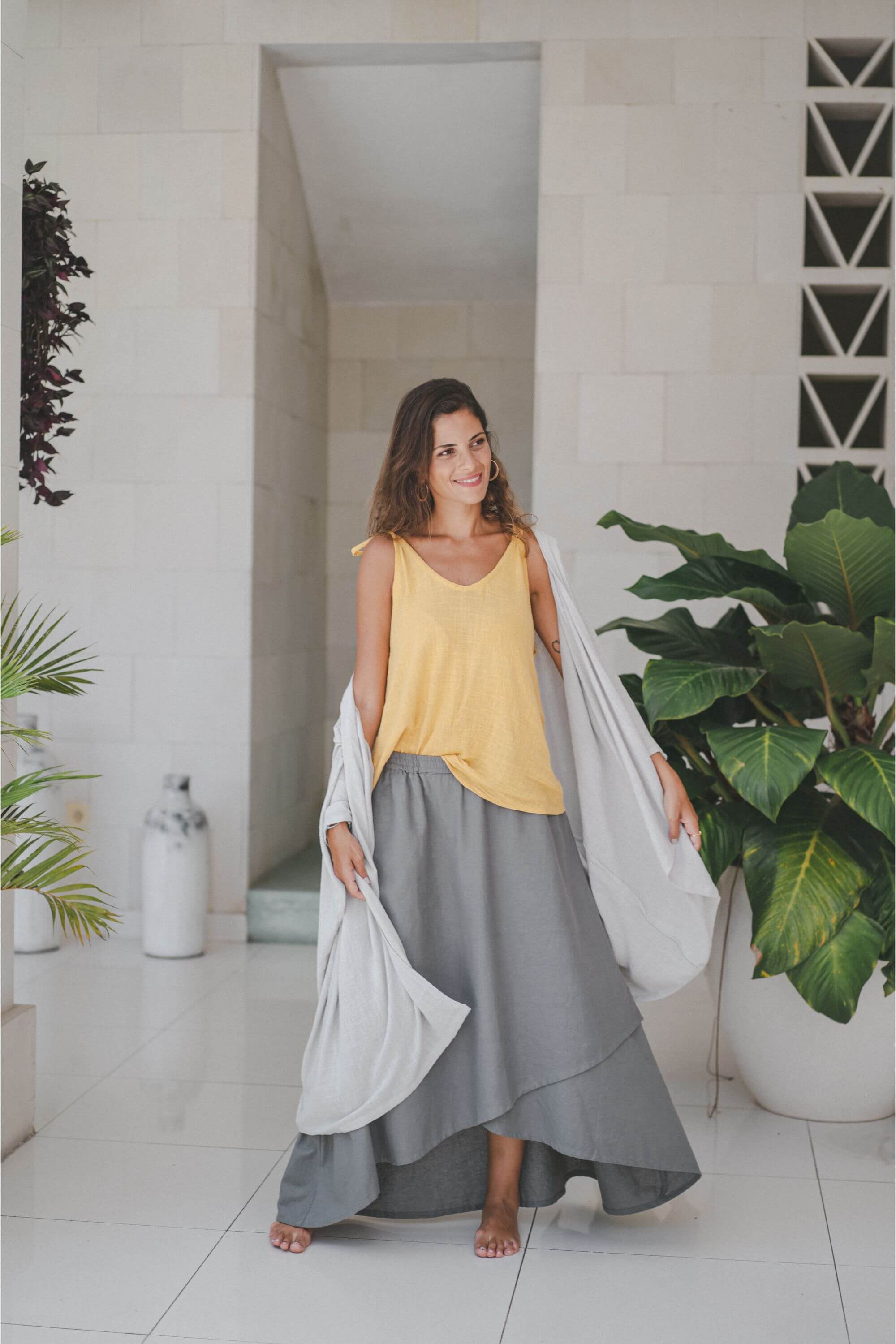 Louren Skirt Linen Cotton Blend