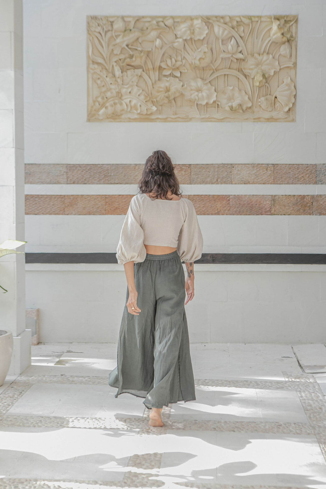 Flow-me pants Ramie &amp; Cotton