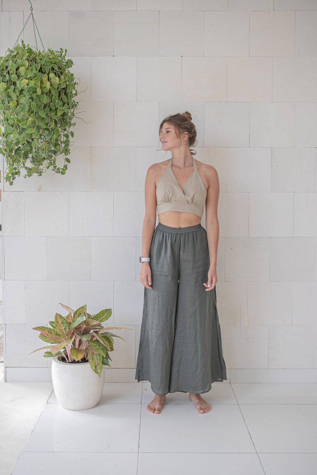Jolie Top Undyed Cotton Linen Blend