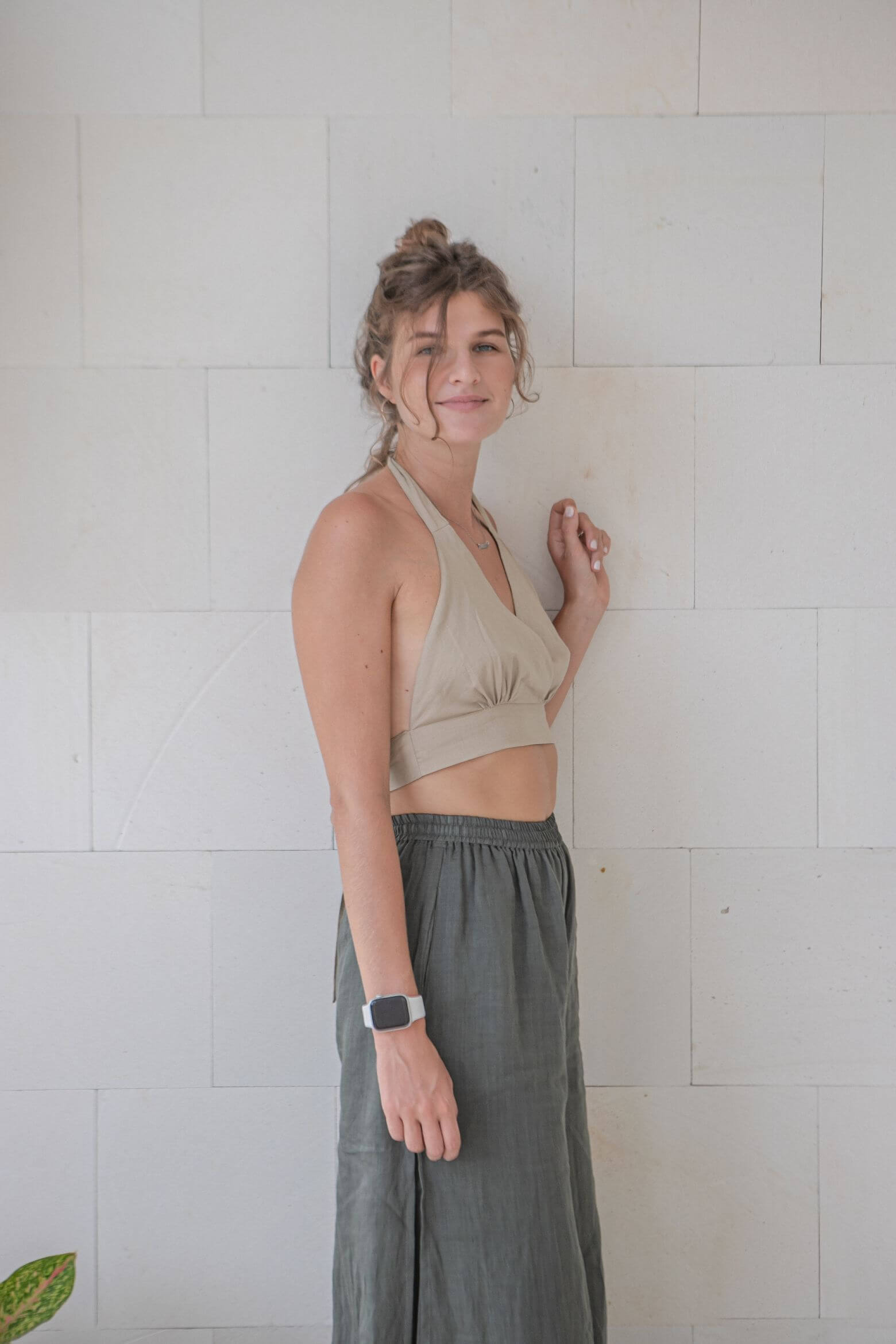 Jolie Top Undyed Cotton Linen Blend
