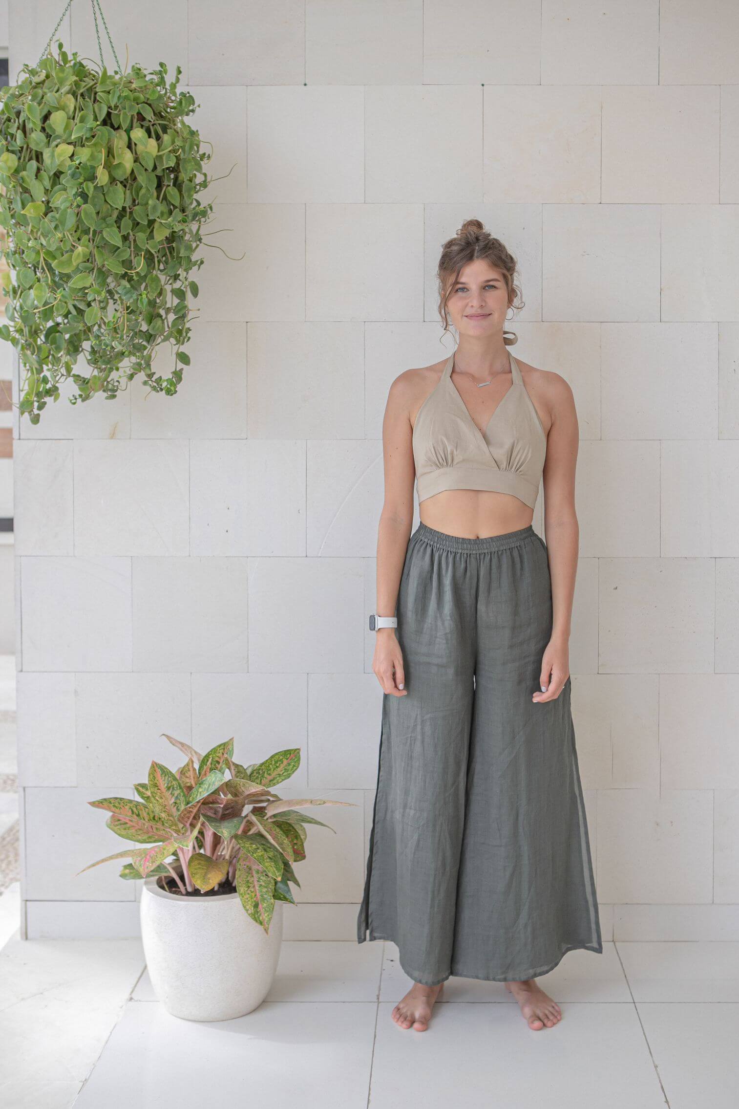 Jolie Top Undyed Cotton Linen Blend