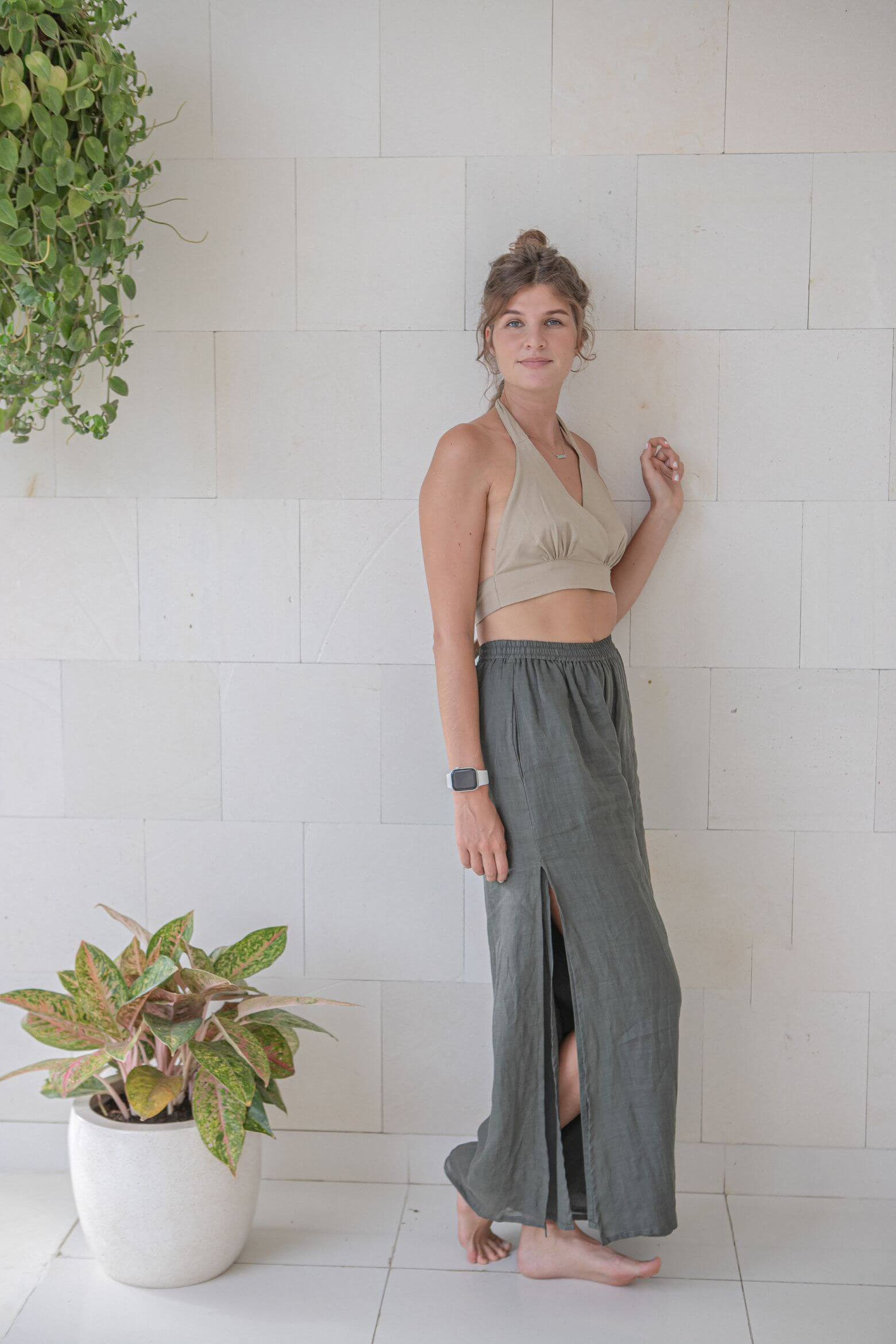 Jolie Top Undyed Cotton Linen Blend