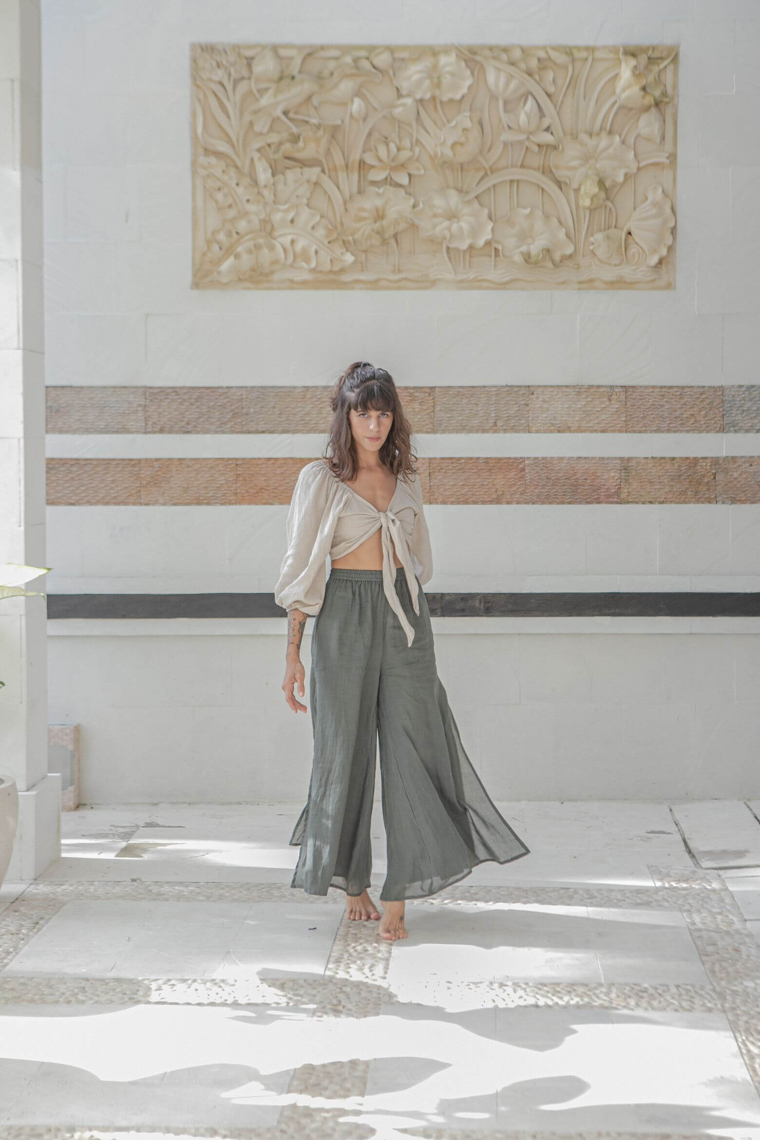 Flow-me pants Ramie & Cotton