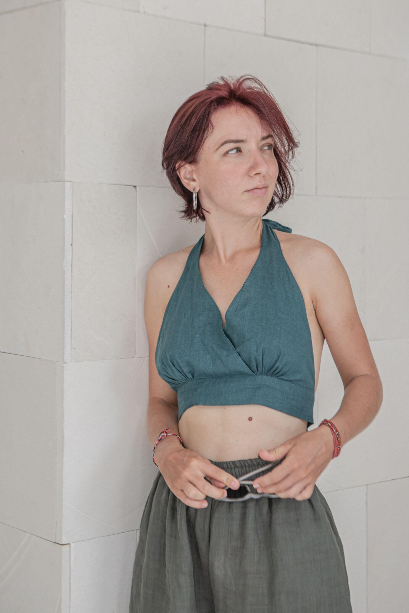 Jolie Top Cotton linen Blend