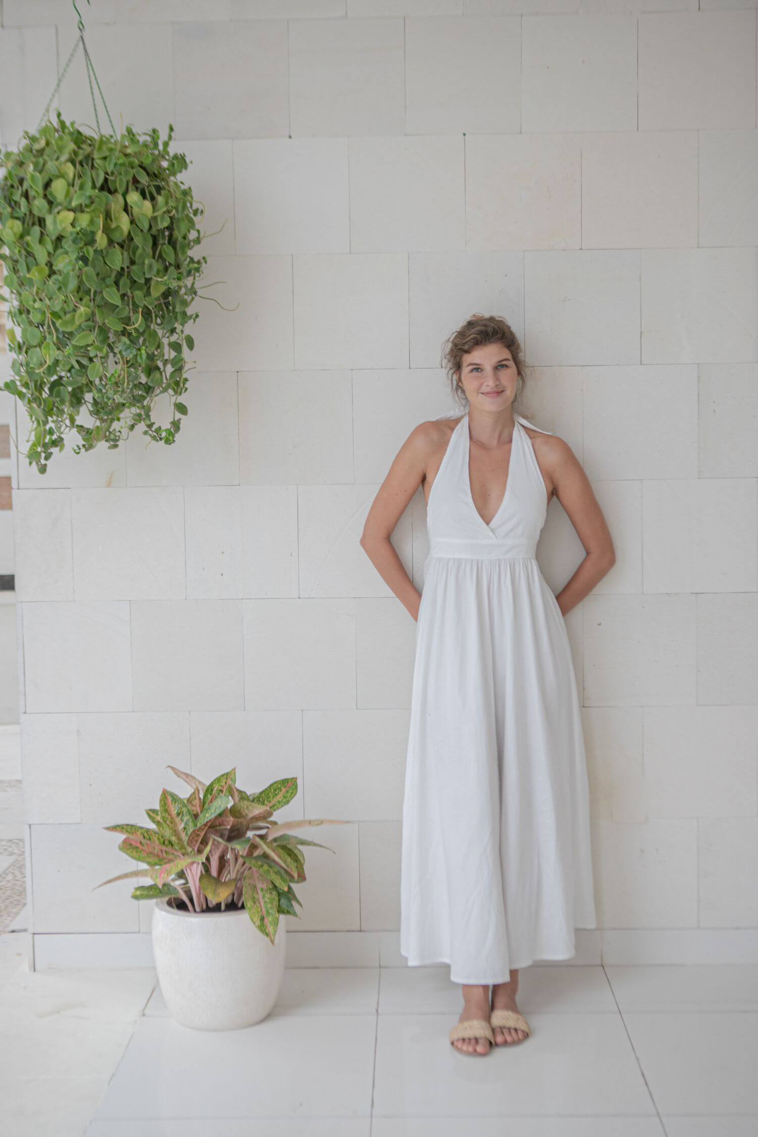 Elly Max Dress Undyed Cotton Poplin